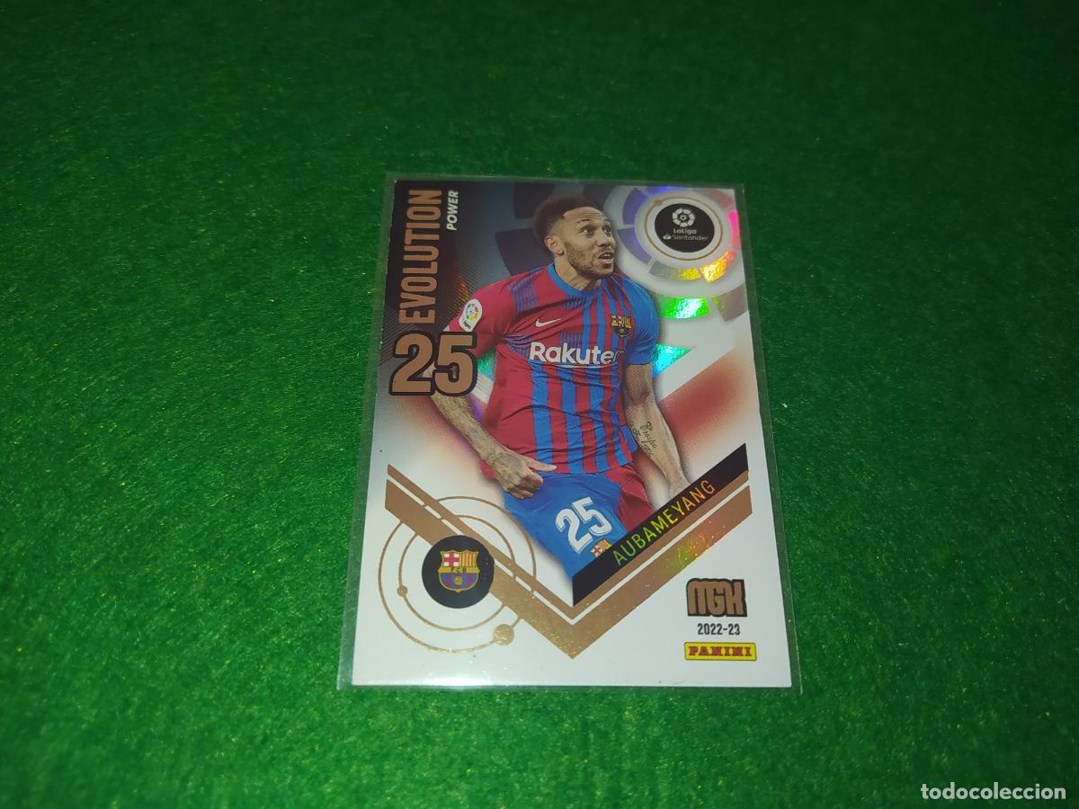 Cromos de f&uacute;tbol: AUBAMEYANG FC BARCELONA EVOLUTION POWER P373 MGK 2022 2023