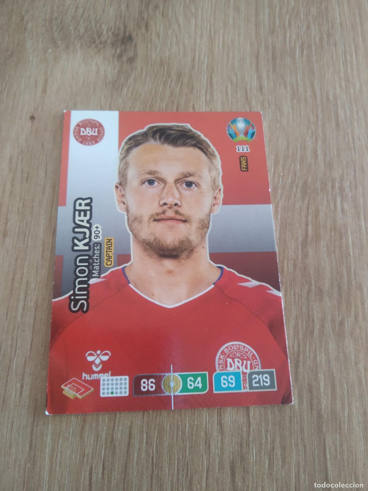 Cromos de f&uacute;tbol: 111 SIMON KJAER DINAMARCA CROMO FUTBOL PANINI EURO 2020 ADRENALYN EUROCOPA