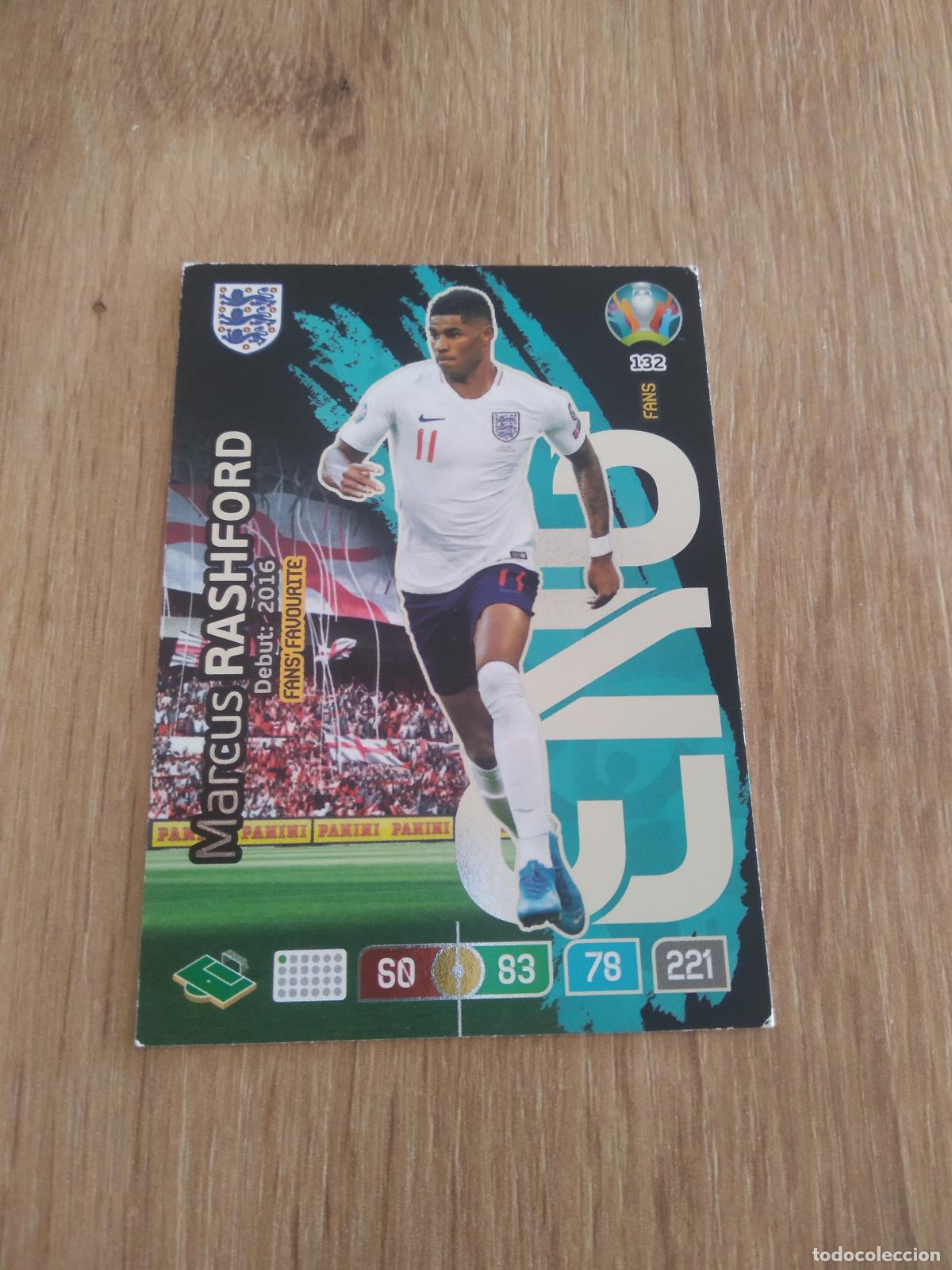 Cromos de f&uacute;tbol: 132 RASHFORD INGLATERRA CROMO FUTBOL PANINI EURO 2020 ADRENALYN EUROCOPA