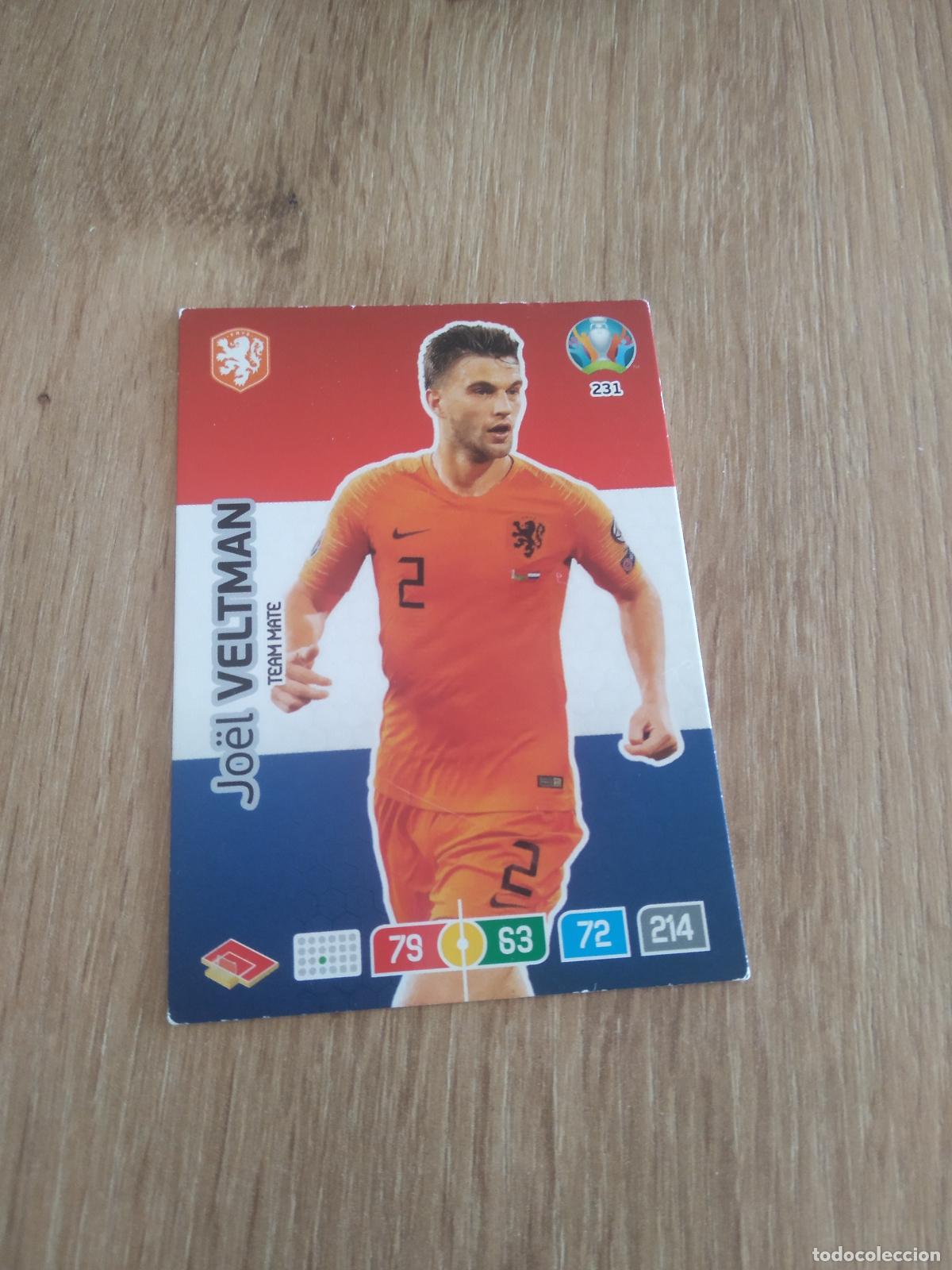 Cromos de f&uacute;tbol: 231 JOEL VELTMAN HOLANDA PAISES BAJOS CROMO FUTBOL PANINI EURO 2020 ADRENALYN EUROCOPA