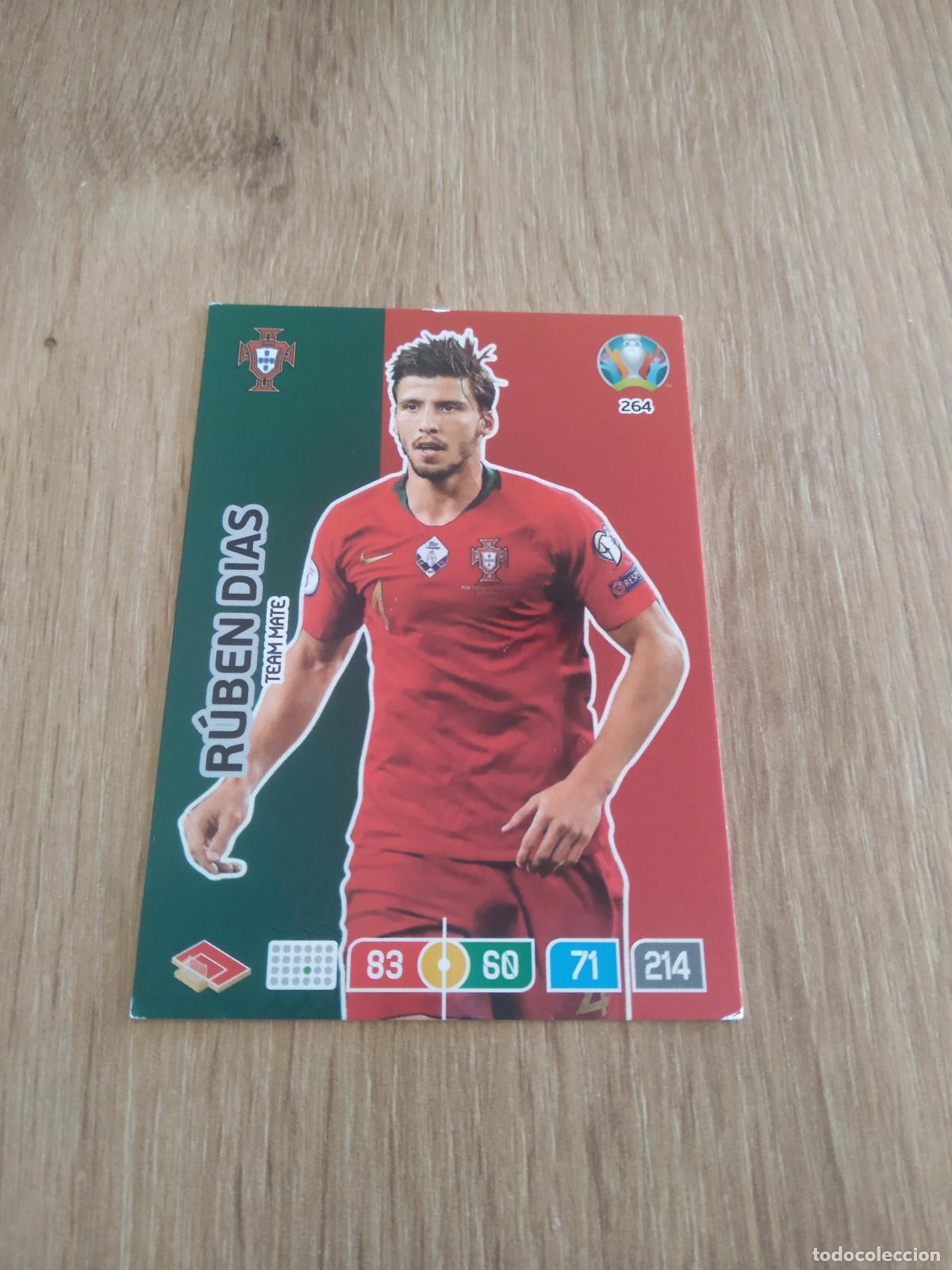 Cromos de f&uacute;tbol: 264 RUBEN DIAS PORTUGAL CROMO FUTBOL PANINI EURO 2020 ADRENALYN EUROCOPA