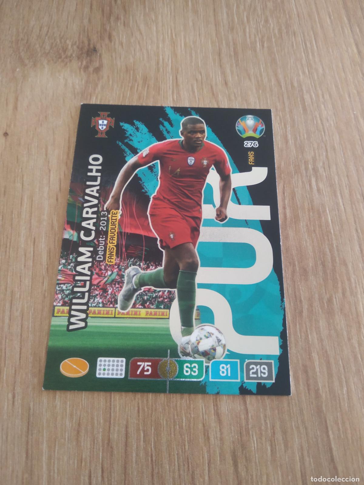 Cromos de f&uacute;tbol: 276 WILLIAM CARVALHO PORTUGAL CROMO FUTBOL PANINI EURO 2020 ADRENALYN EUROCOPA