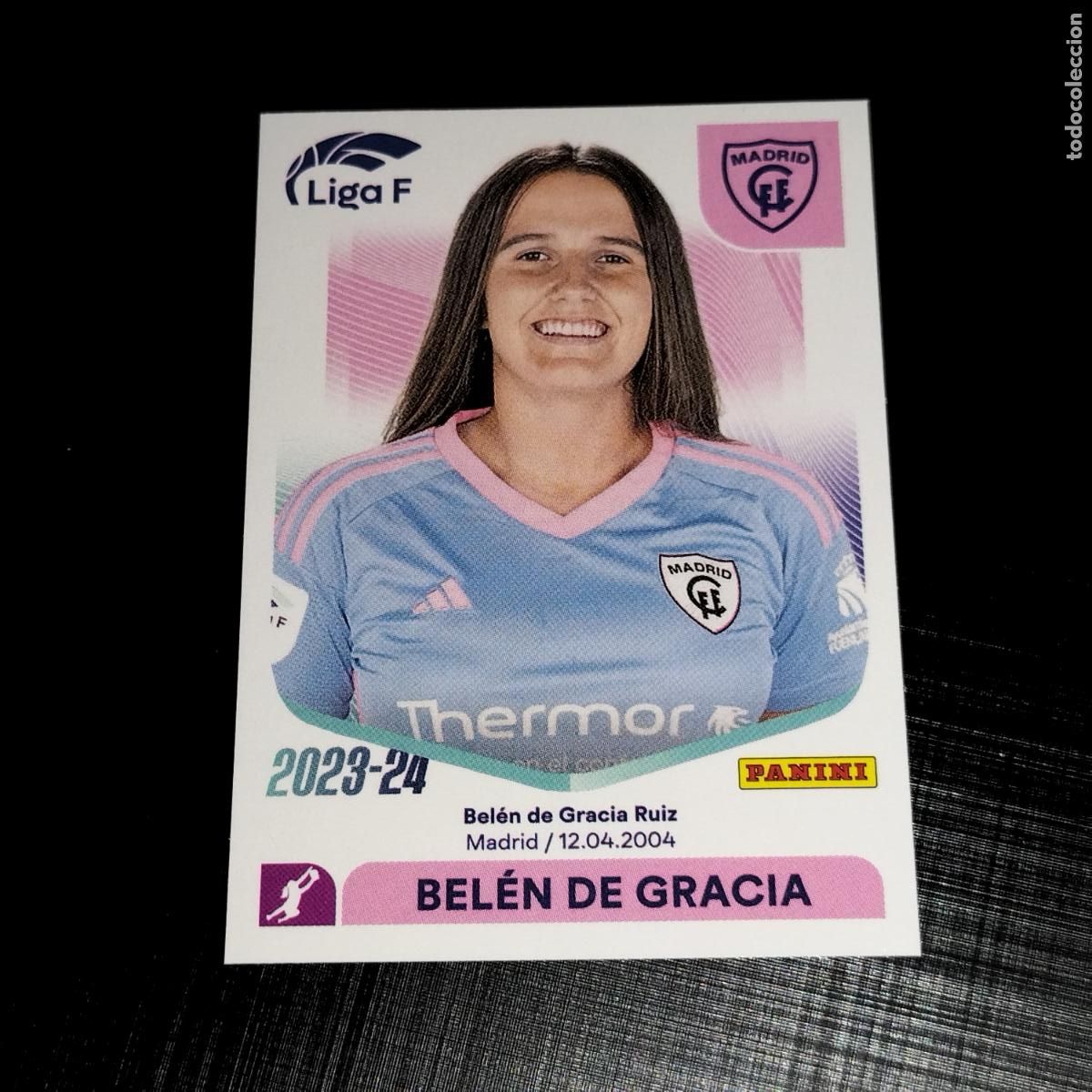 Cromos de f&uacute;tbol: N&ordm; 185 BELEN DE GRACIA MADRID CFF CROMOS LIGA F FEMENINA PANINI 2023 2024 23 24