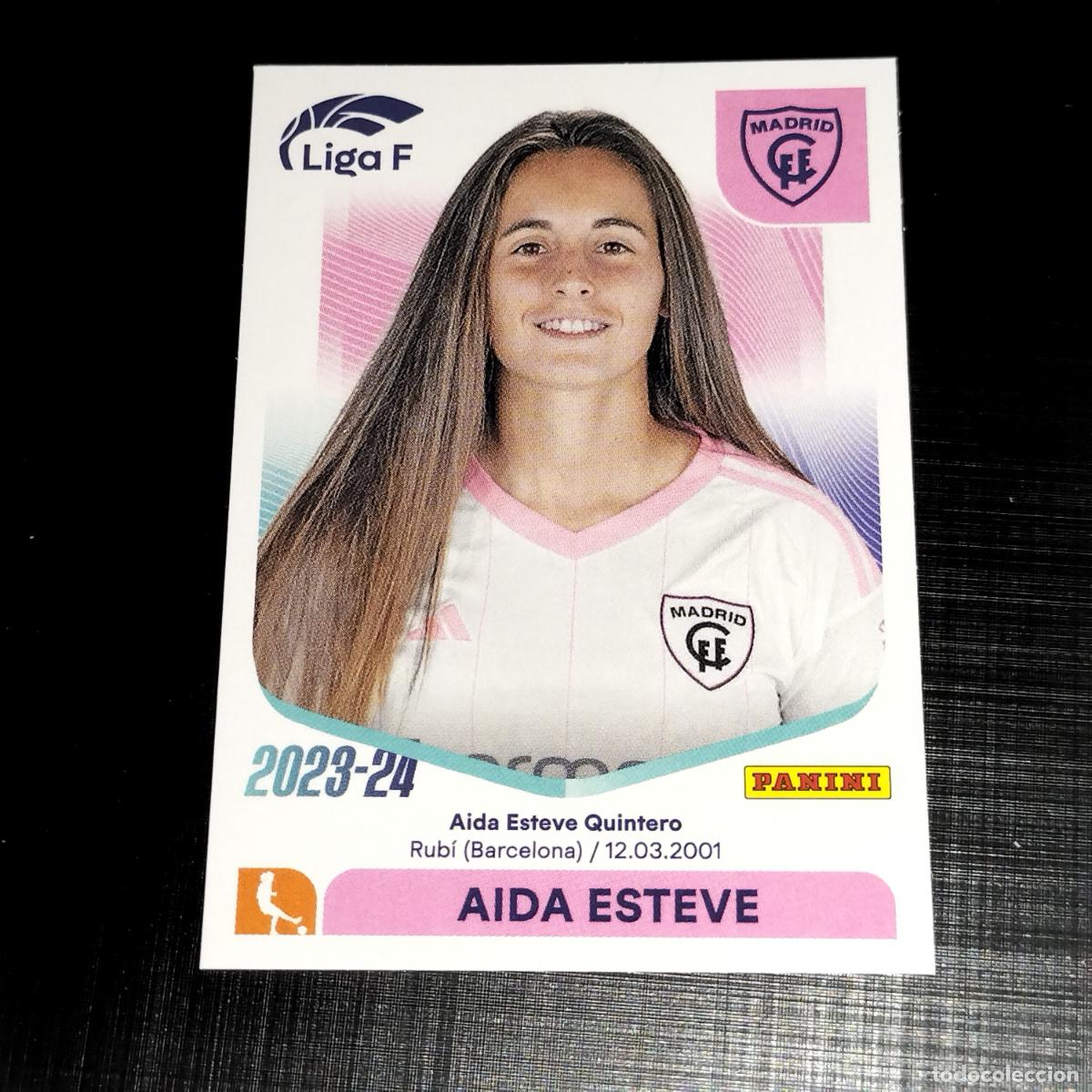 Cromos de f&uacute;tbol: N&ordm; 195 AIDA ESTEVE MADRID CFF CROMOS LIGA F FEMENINA PANINI 2023 2024 23 24