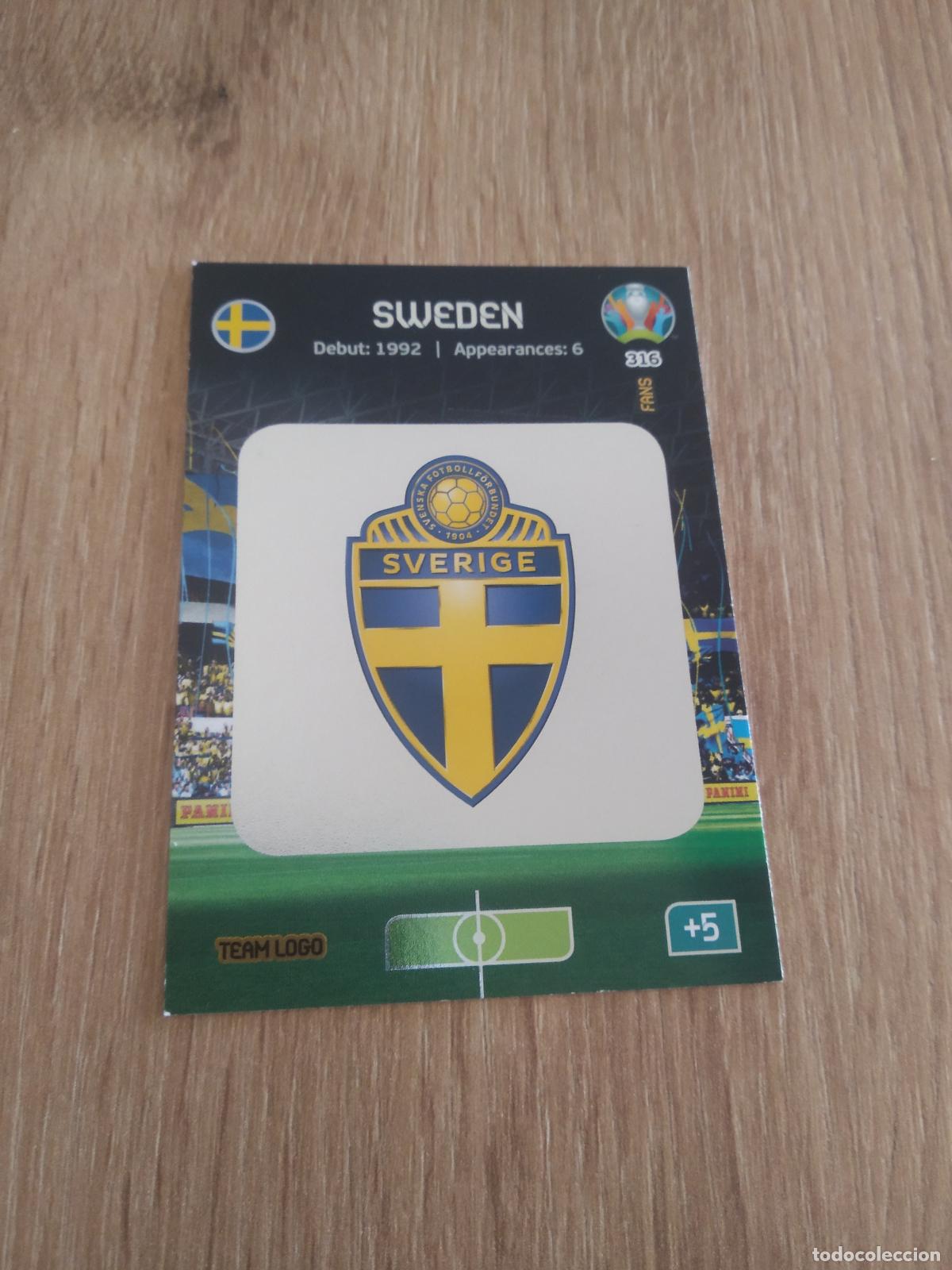 Cromos de f&uacute;tbol: 316 ESCUDO SUECIA CROMO FUTBOL PANINI EURO 2020 ADRENALYN EUROCOPA