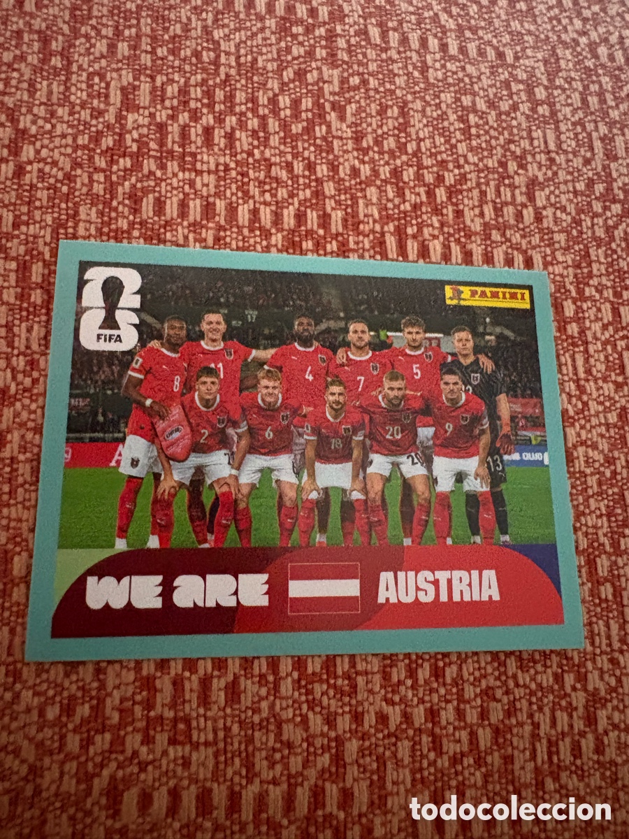 Cromos de f&uacute;tbol: Fifa World Cup 26 Mundial 2026 AUT 13 Austria Foto de Equipo Plantilla Alineacion