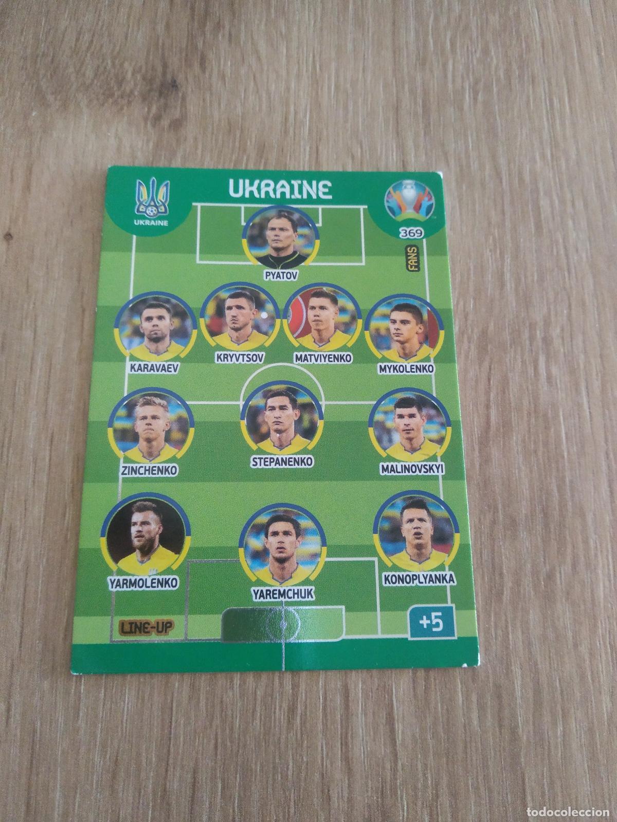 Cromos de Futebol: 369 EQUIPO PLANTILLA LINE-UP ALINEACION UCRANIA CROMO FUTBOL PANINI EURO 2020 ADRENALYN EUROCOPA
