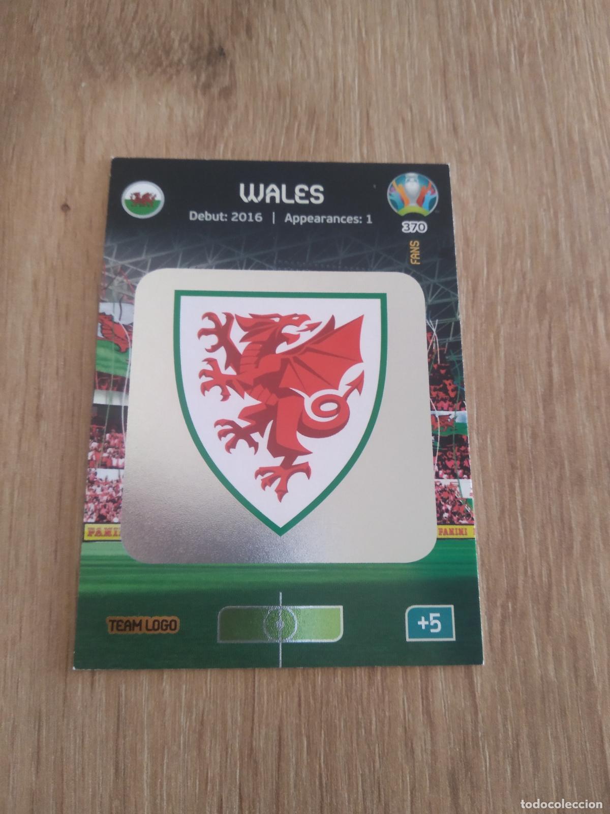 Cromos de Futebol: 370 ESCUDO WALES GALES CROMO FUTBOL PANINI EURO 2020 ADRENALYN EUROCOPA