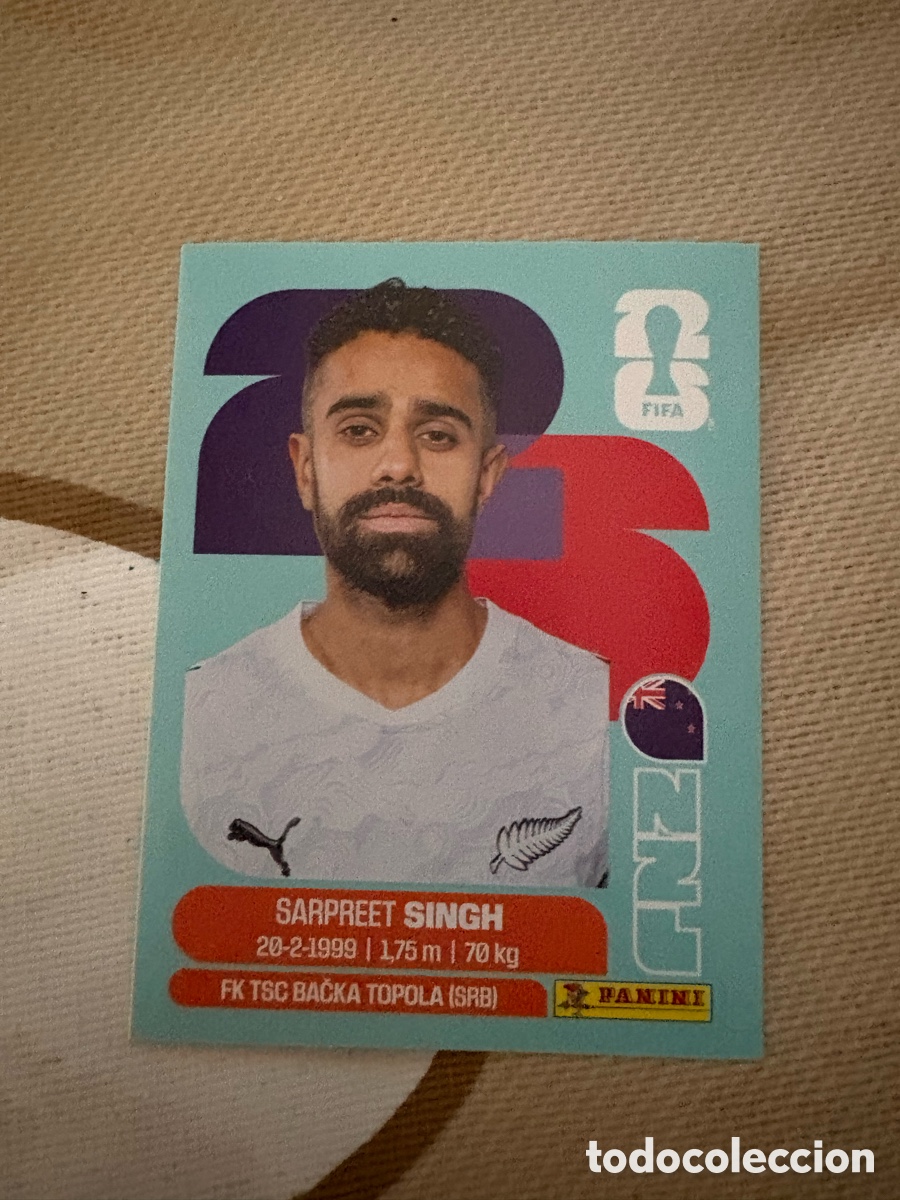 Figurine di Calcio: NZL 11 SARPREET SINGH BASE NEW ZEALAND CROMO MUNDIAL STICKERS 2026 26