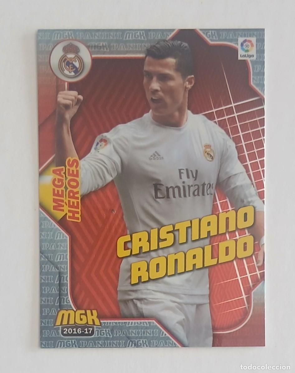 Cartes &agrave; collectionner de Football: CROMO n&ordm; 350 CRISTIANO RONALDO REAL MADRID MEGA H&Eacute;ROES MEGACRACKS 2016-2017 DE PANINI. Nuevo.