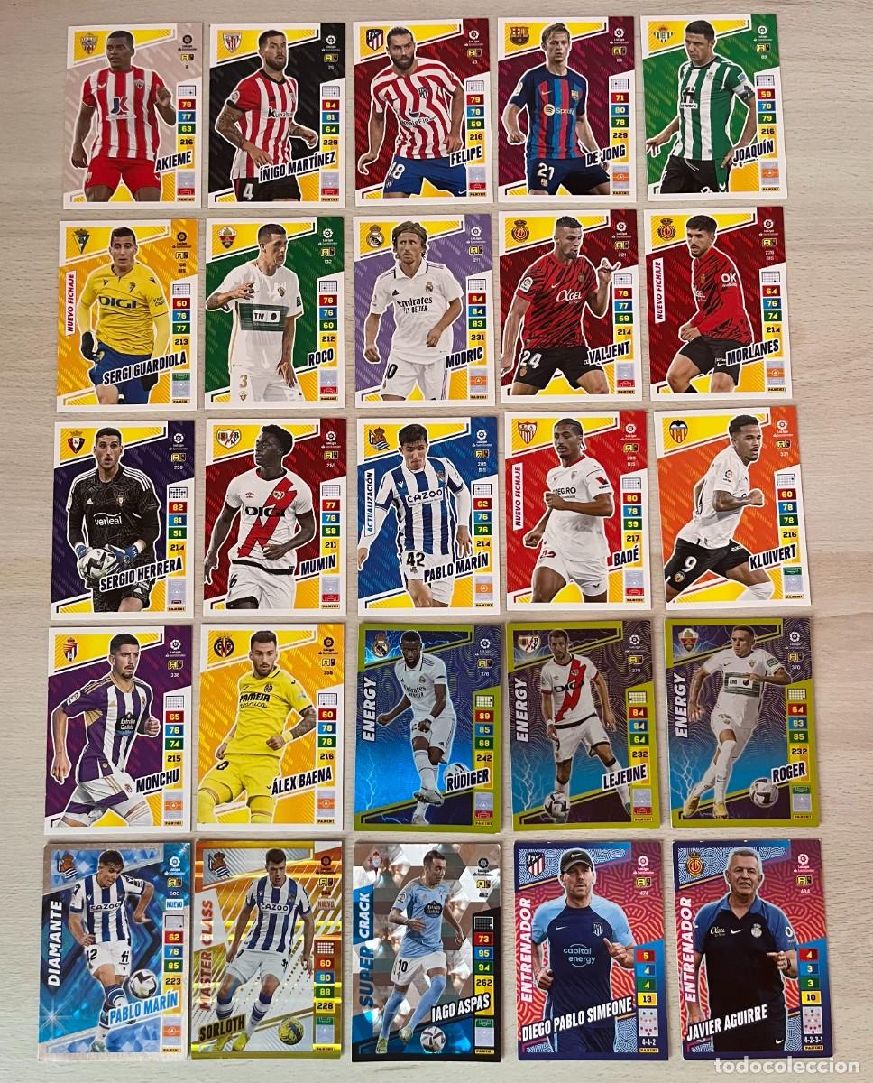 Cromos de f&uacute;tbol: Lote de 25 Cartas Adrenalyn XL LaLiga 22/23