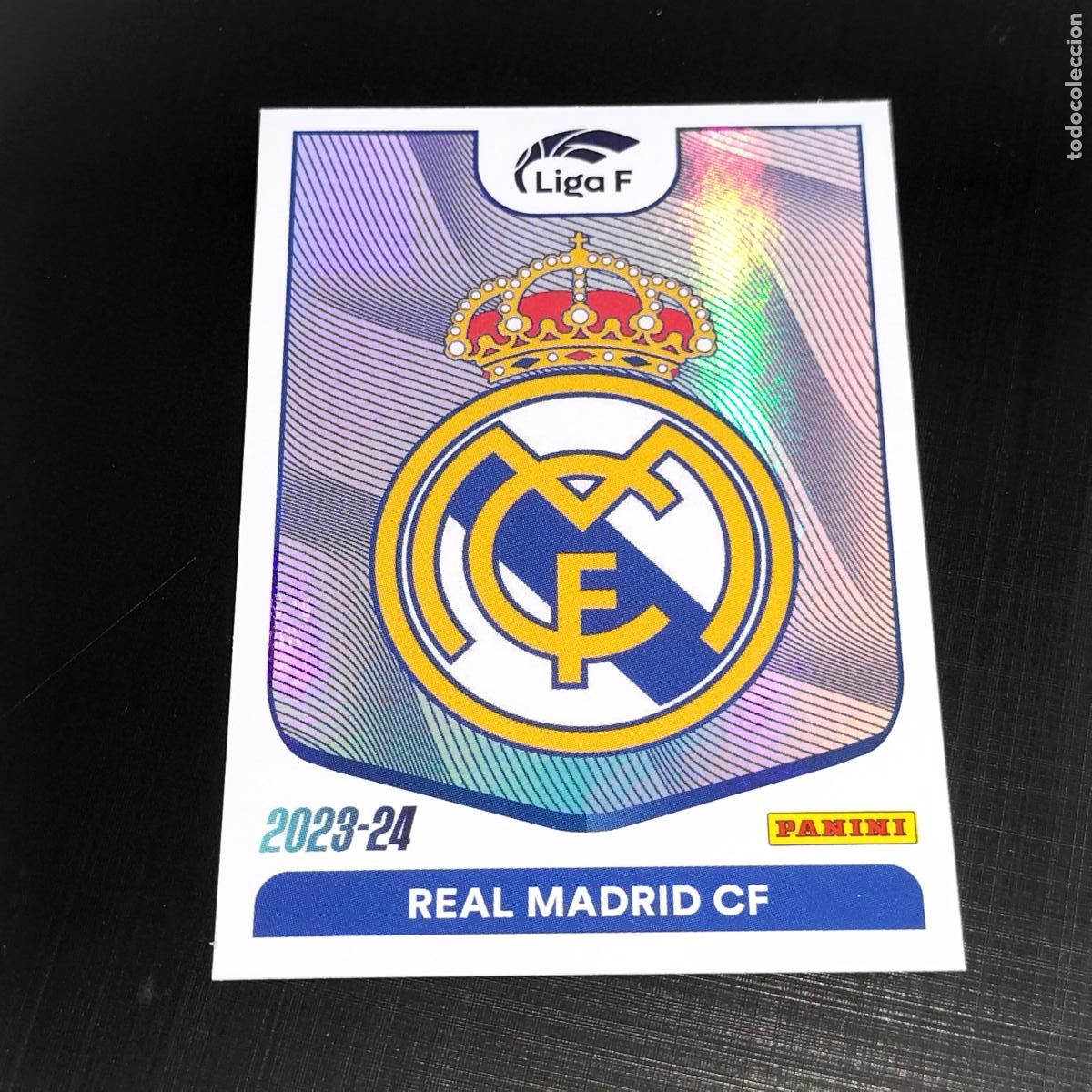 Cromos de f&uacute;tbol: N&ordm; 202 ESCUDO LOGO REAL MADRID CROMOS LIGA F FEMENINA PANINI 2023 2024 23 24