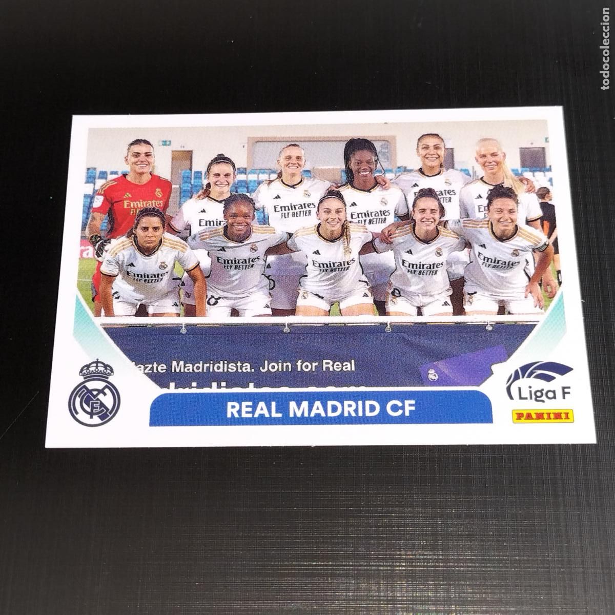 Cromos de f&uacute;tbol: N&ordm; 203 ALINEACION EQUIPO REAL MADRID CROMOS LIGA F FEMENINA PANINI 2023 2024 23 24