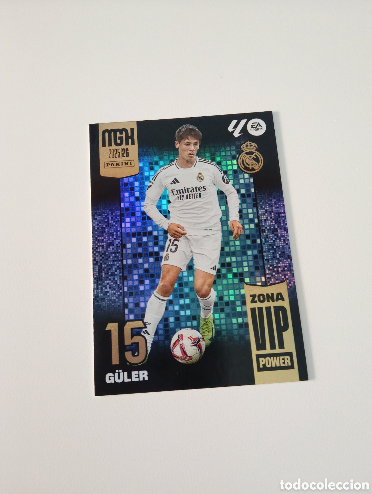 Cromos de Futebol: P394 Arda G&uuml;ler, Real Madrid, Zona VIP Power, Panini Megacracks 2025 2026 25 26