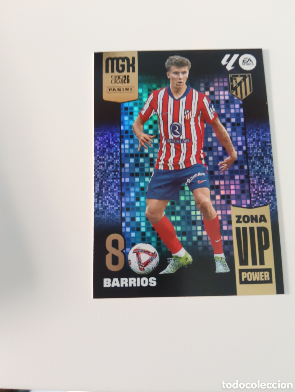 Cromos de Futebol: MEGACRACKS MGK 2025 2026 25 26 PANINI N&ordm; P 389 BARRIOS ATLETICO MADRID ZONA VIP POWER
