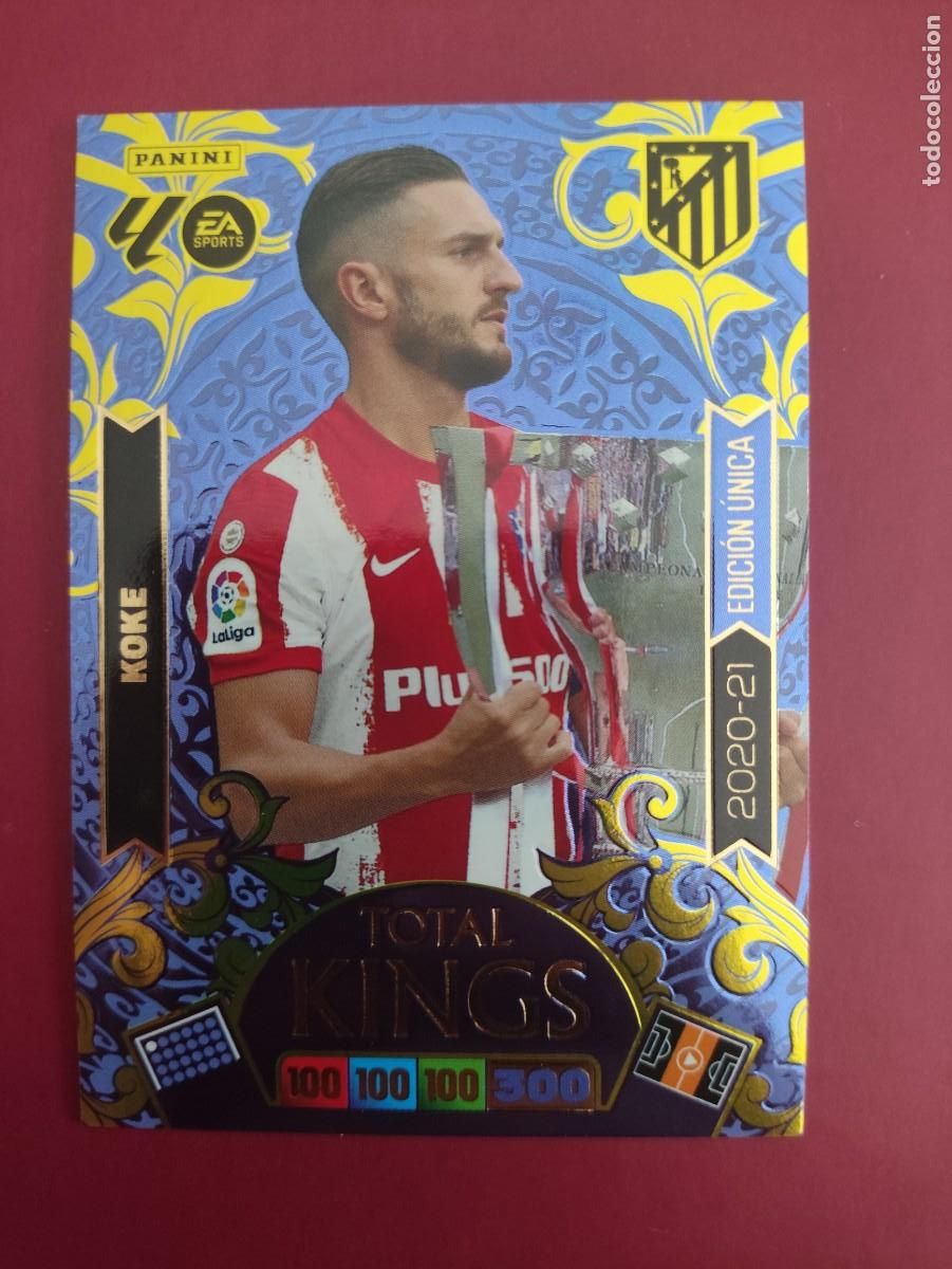 Figurine di Calcio: LOTE ATL&Eacute;TICO DE MADRID KOKE Y OBLAK TOTAL KINGS EDICI&Oacute;N UNICA ADRENALYN 2025-26 DREAM BOX
