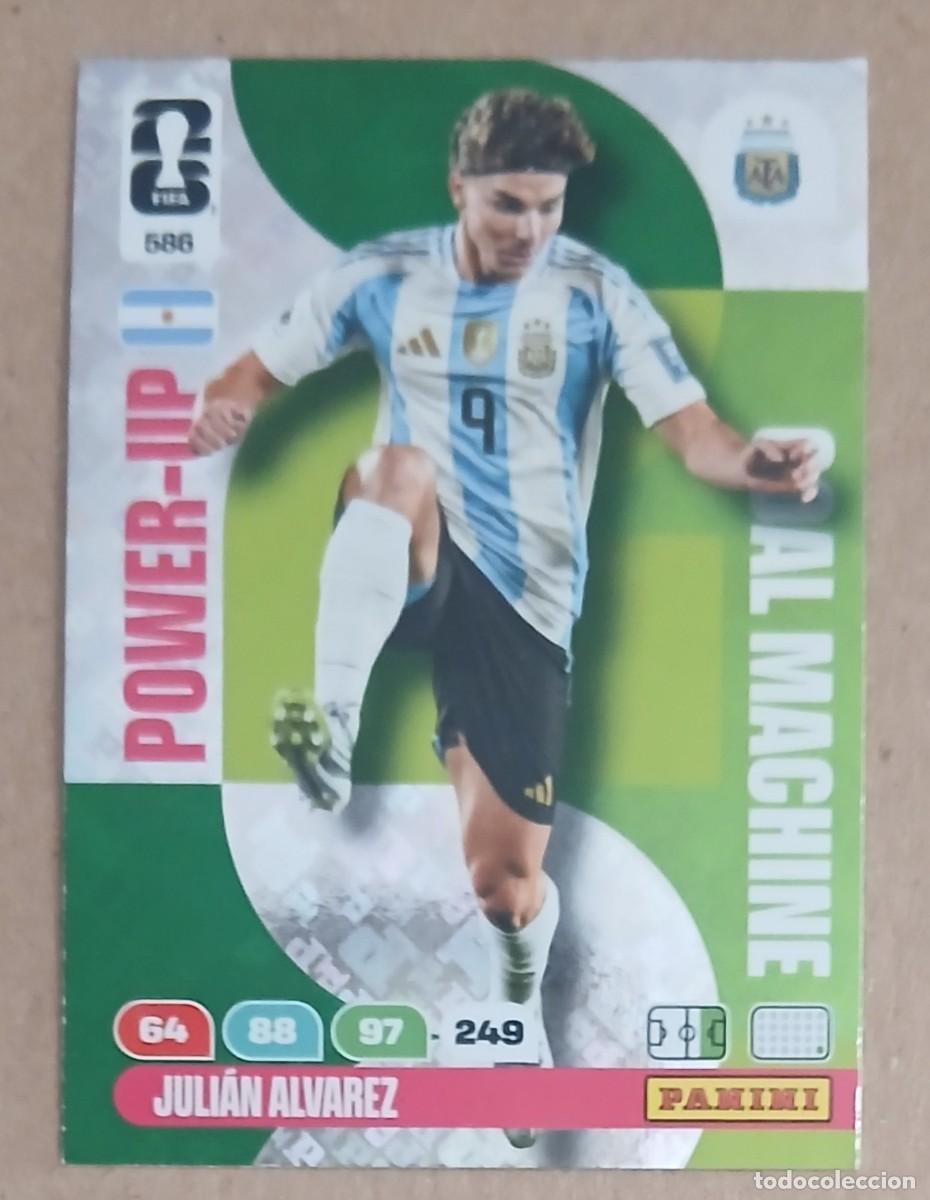 Cromos de f&uacute;tbol: CROMO n&ordm; 586 JULI&Aacute;N &Aacute;LVAREZ ARGENTINA GOAL MACHINE ADRENALYN XL FIFA WORLD CUP 2026E PANINI. Nuevo.