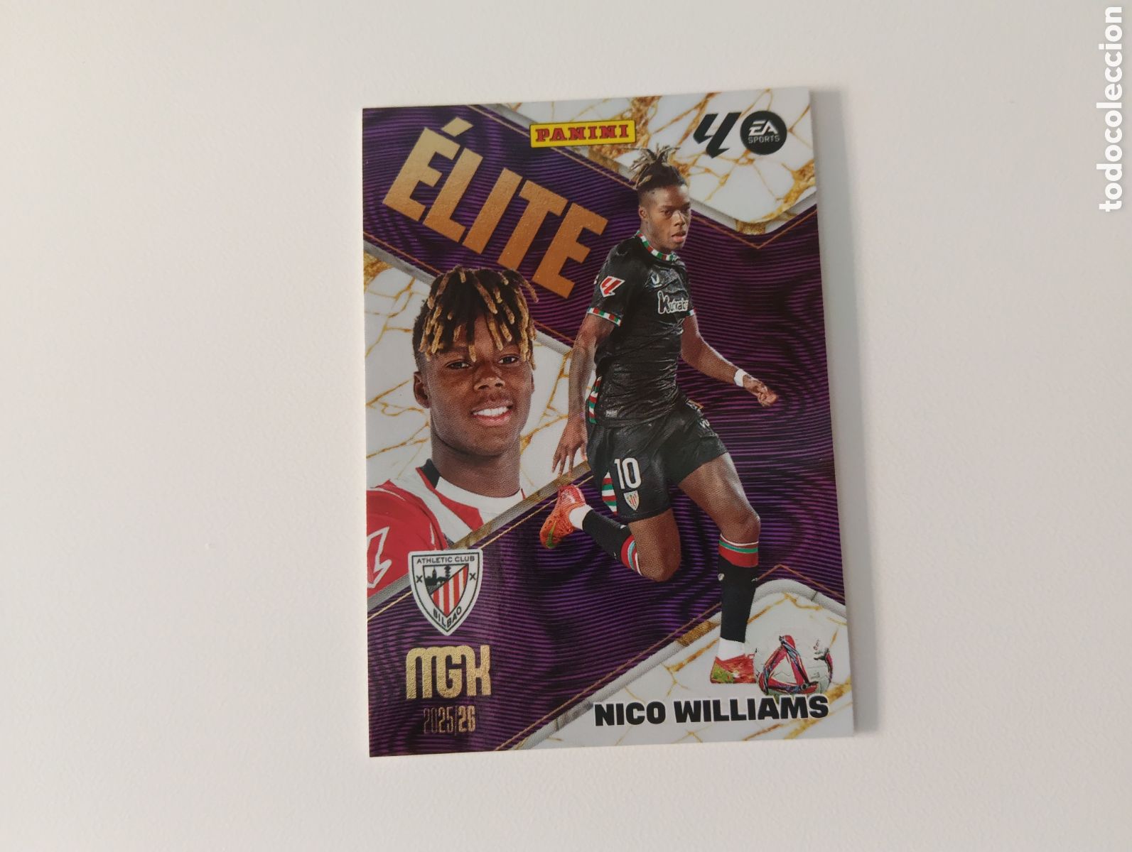 Cromos de f&uacute;tbol: 13 Nico Williams - Athletic Club Bilbao - ELITE - PANINI Megacracks MGK 2025 2026 25 26