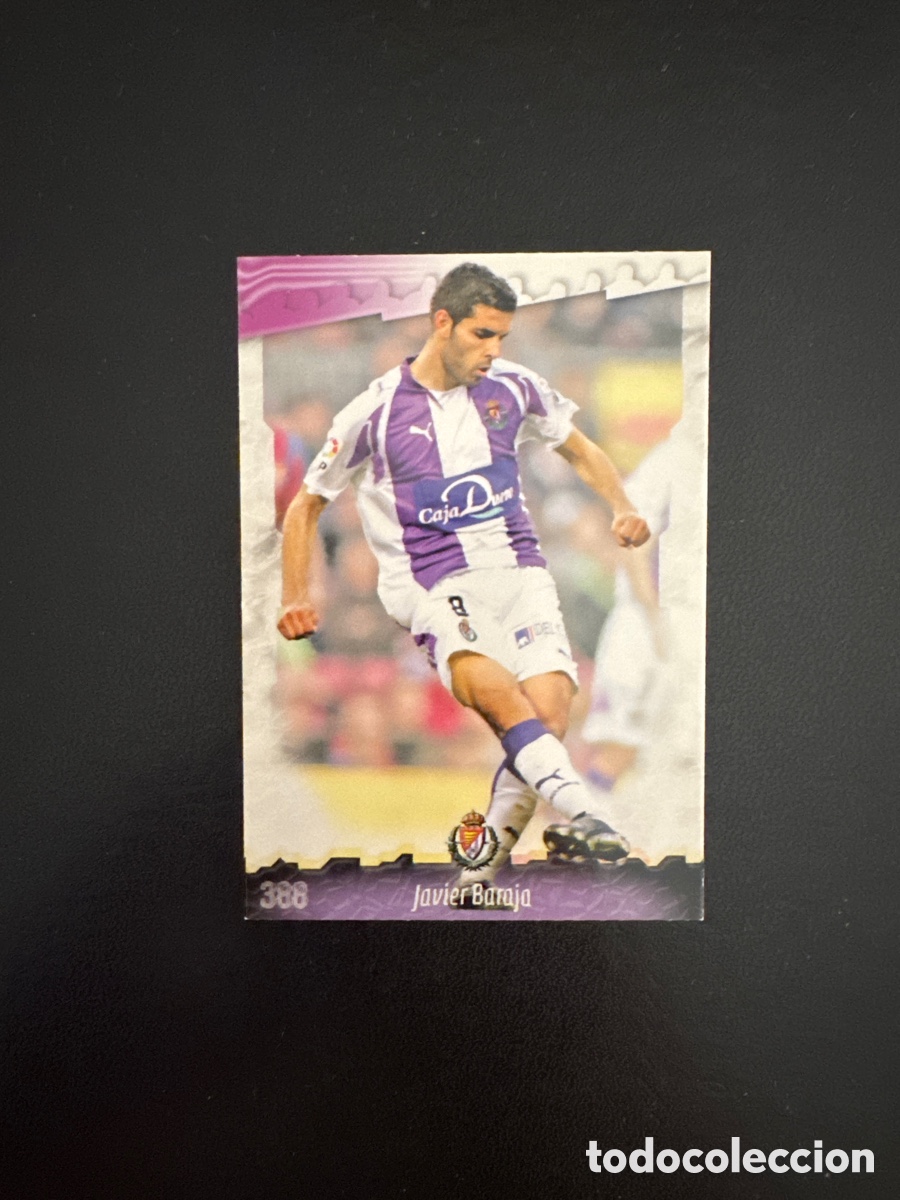 Football Stickers: JAVIER BARAJA VALLADOLID NUMERO 388 MUNDICROMO 2008 LAS FICHAS DE LA LIGA 2009