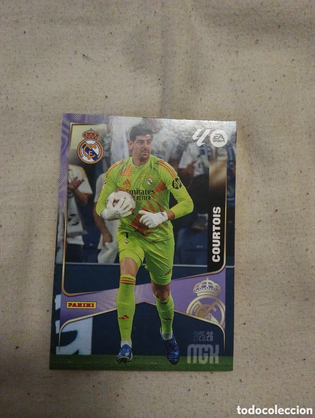 Cromos de f&uacute;tbol: MEGACRACKS MGK 2025 2026 25 26 PANINI N&ordm; 218 COURTOIS REAL MADRID