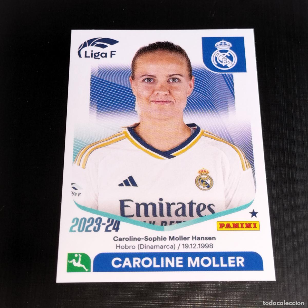 Football Stickers: N&ordm; 221 B CAROLINE MOLLER REAL MADRID CROMOS LIGA F FEMENINA PANINI 2023 2024 23 24