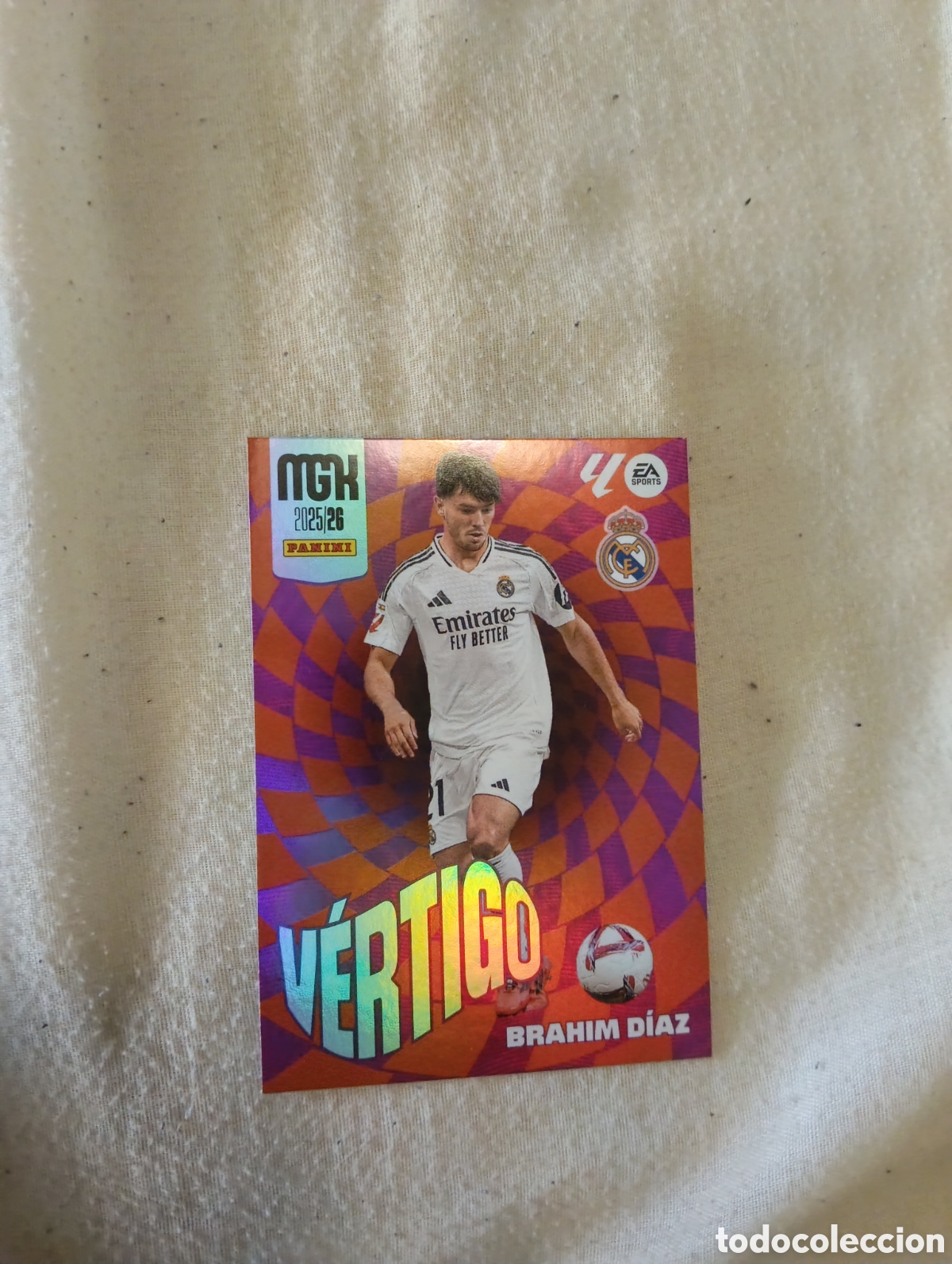 Football Stickers: CARD MEGACRACKS TEMPORADA 25/26: V&Eacute;RTIGO BRAHIM DIAZ, N&deg; 381