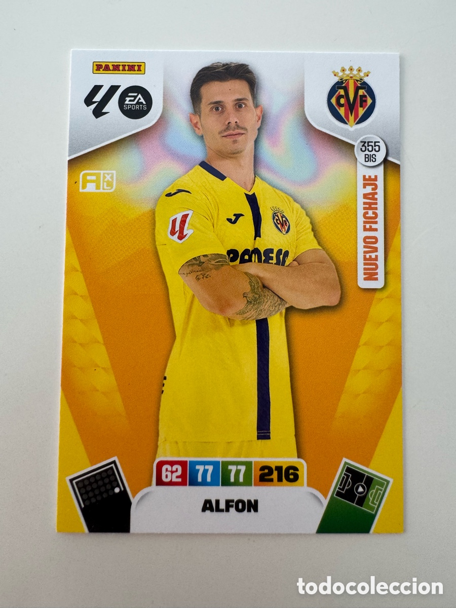Football Stickers: PANINI ADRENALYN XL LIGA 2025-2026 25-26 &ndash; Alfon Gonz&aacute;lez Villarreal CF N&ordm; 355 BIS