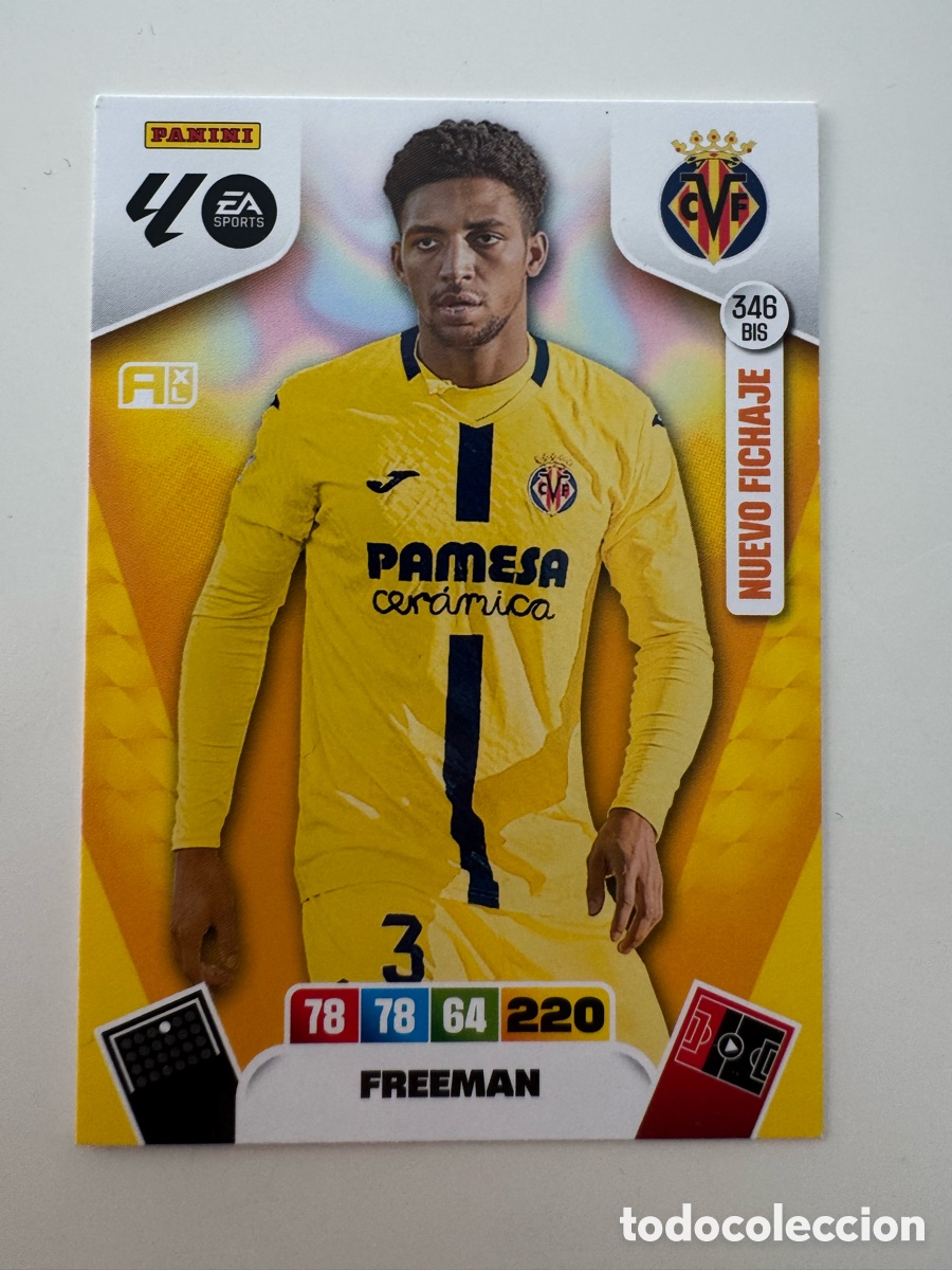 Cromos de f&uacute;tbol: PANINI ADRENALYN XL LIGA 2025-2026 25-26 &ndash; Freeman Villarreal CF N&ordm; 346 BIS