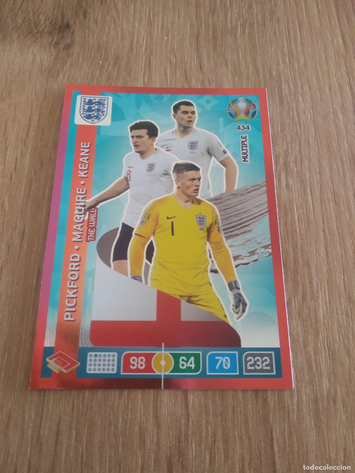 Cromos de f&uacute;tbol: 434 PICFORD MAGUIRE KEANE INGLATERRA CROMO FUTBOL PANINI EURO 2020 ADRENALYN EUROCOPA