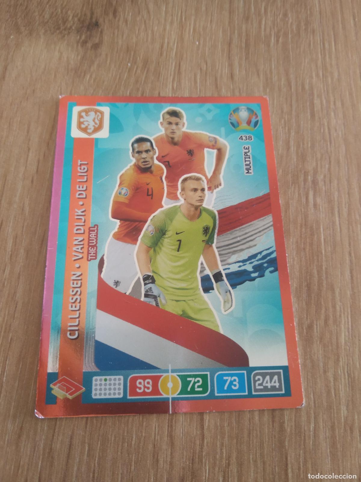 Cromos de f&uacute;tbol: 438 CILLESSEN VAN DIJK DE LIGT HOLANDA PAISES BAJOS CROMO FUTBOL PANINI EURO 2020 ADRENALYN EUROCOPA