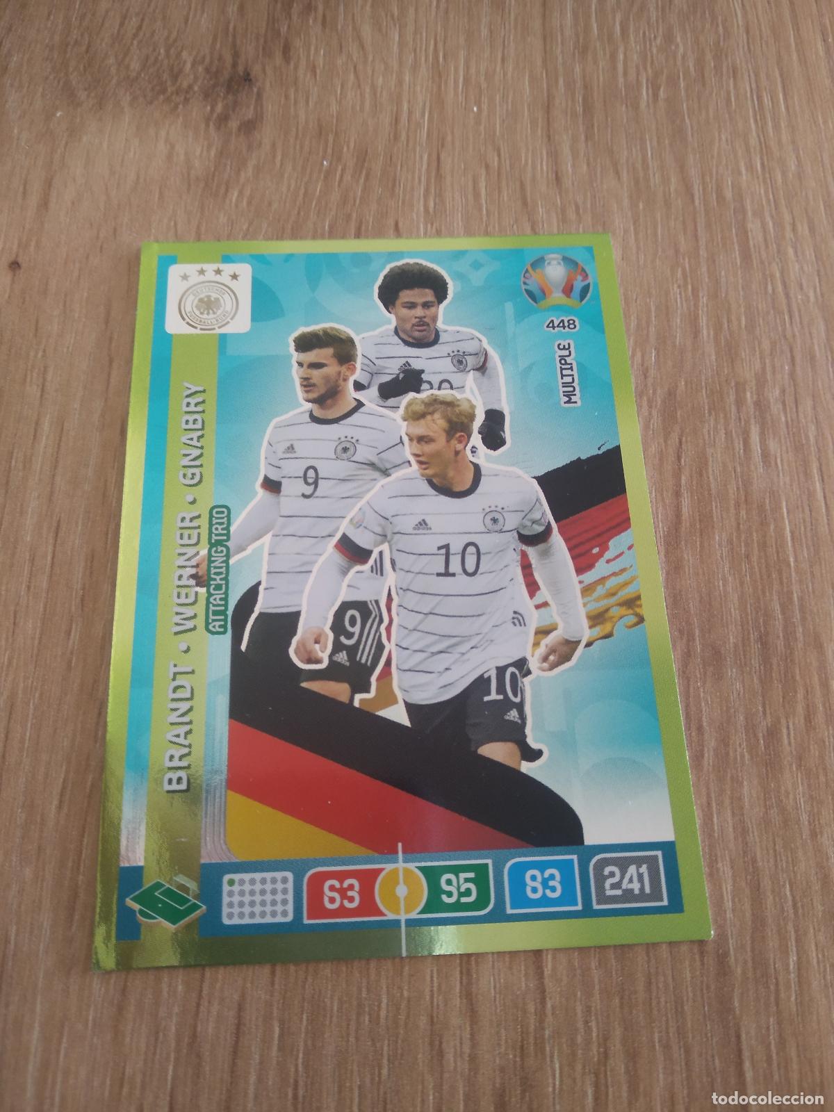 Cromos de f&uacute;tbol: 448 BRANDT WERNER GNABRY ALEMANIA CROMO FUTBOL PANINI EURO 2020 ADRENALYN EUROCOPA