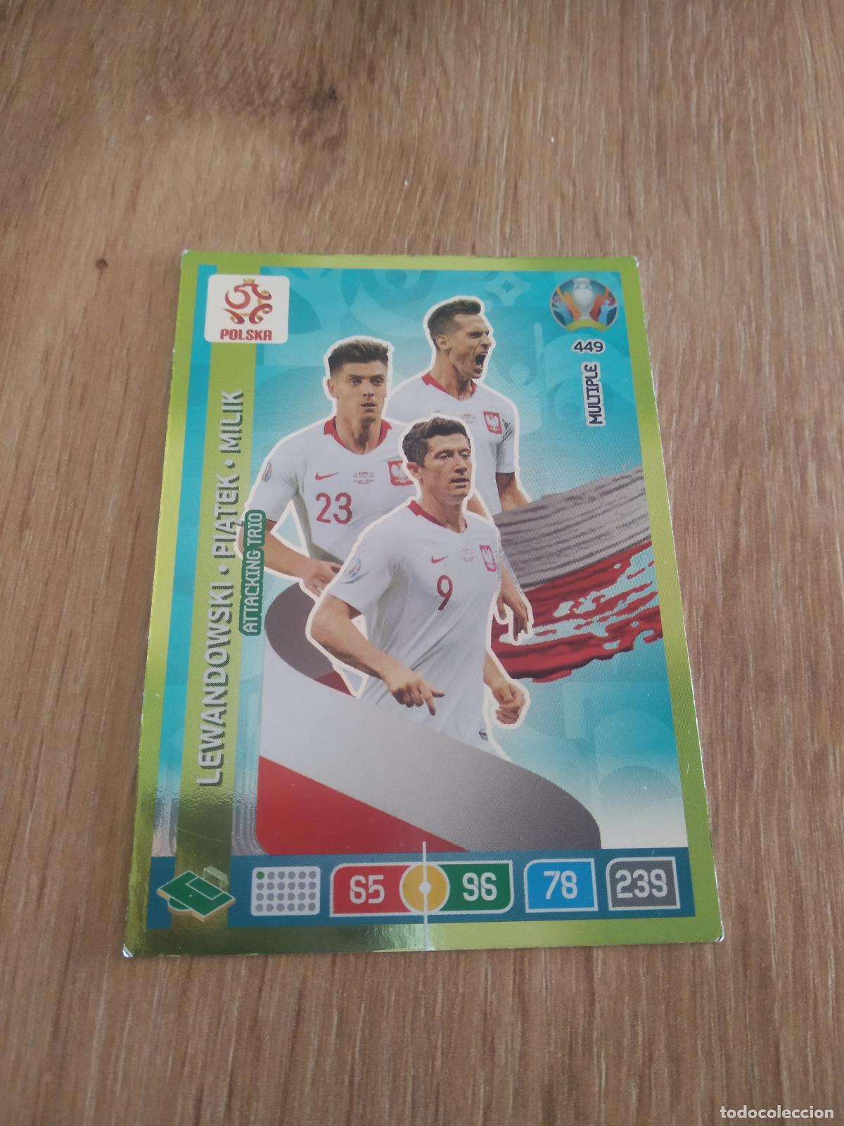 Cromos de f&uacute;tbol: 449 LEWANDOWSKI PIATEK MILIK POLONIA CROMO FUTBOL PANINI EURO 2020 ADRENALYN EUROCOPA