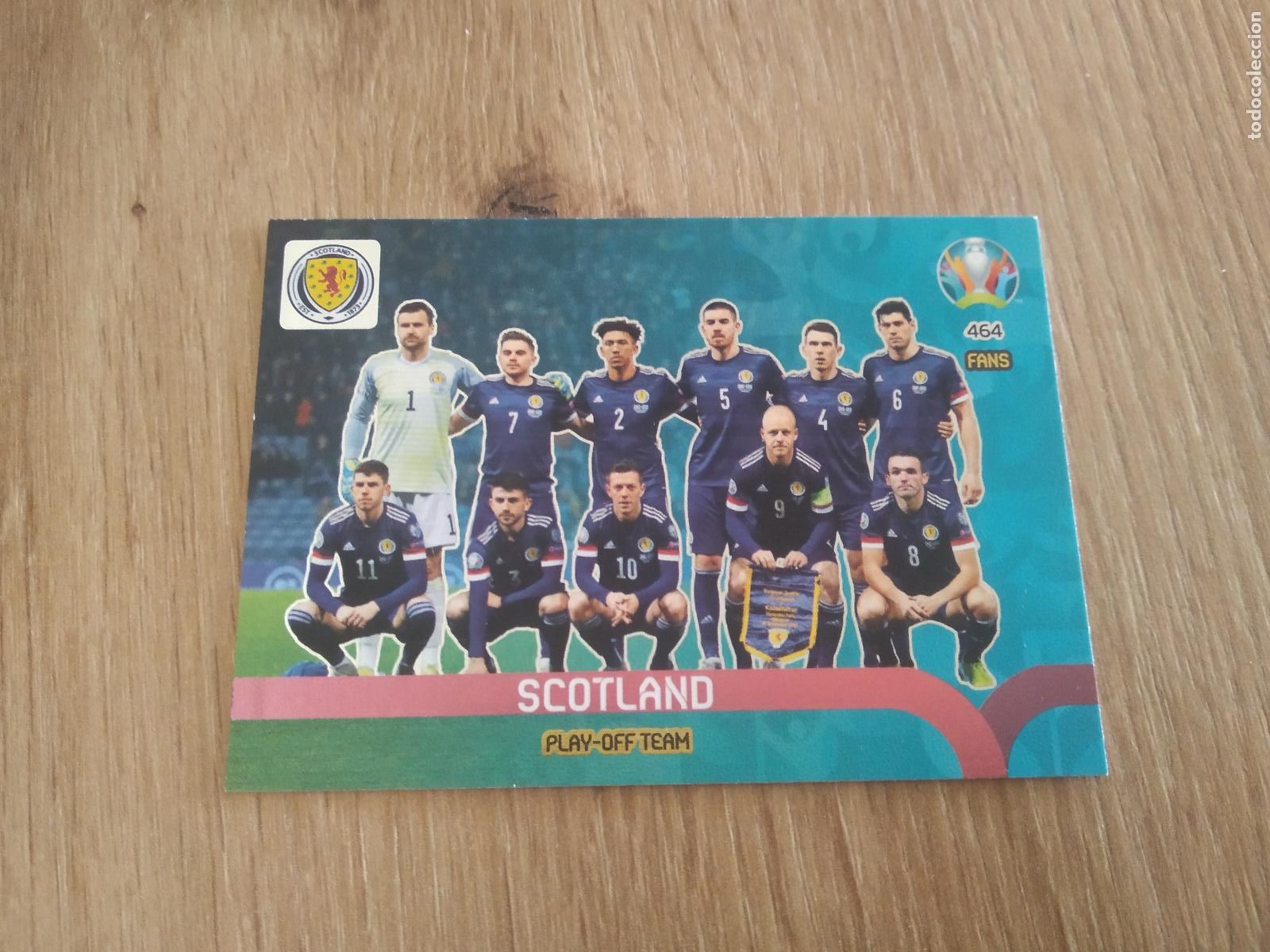 Cromos de f&uacute;tbol: 464 EQUIPO PLANTILLA ESCOCIA CROMO FUTBOL PANINI EURO 2020 ADRENALYN EUROCOPA