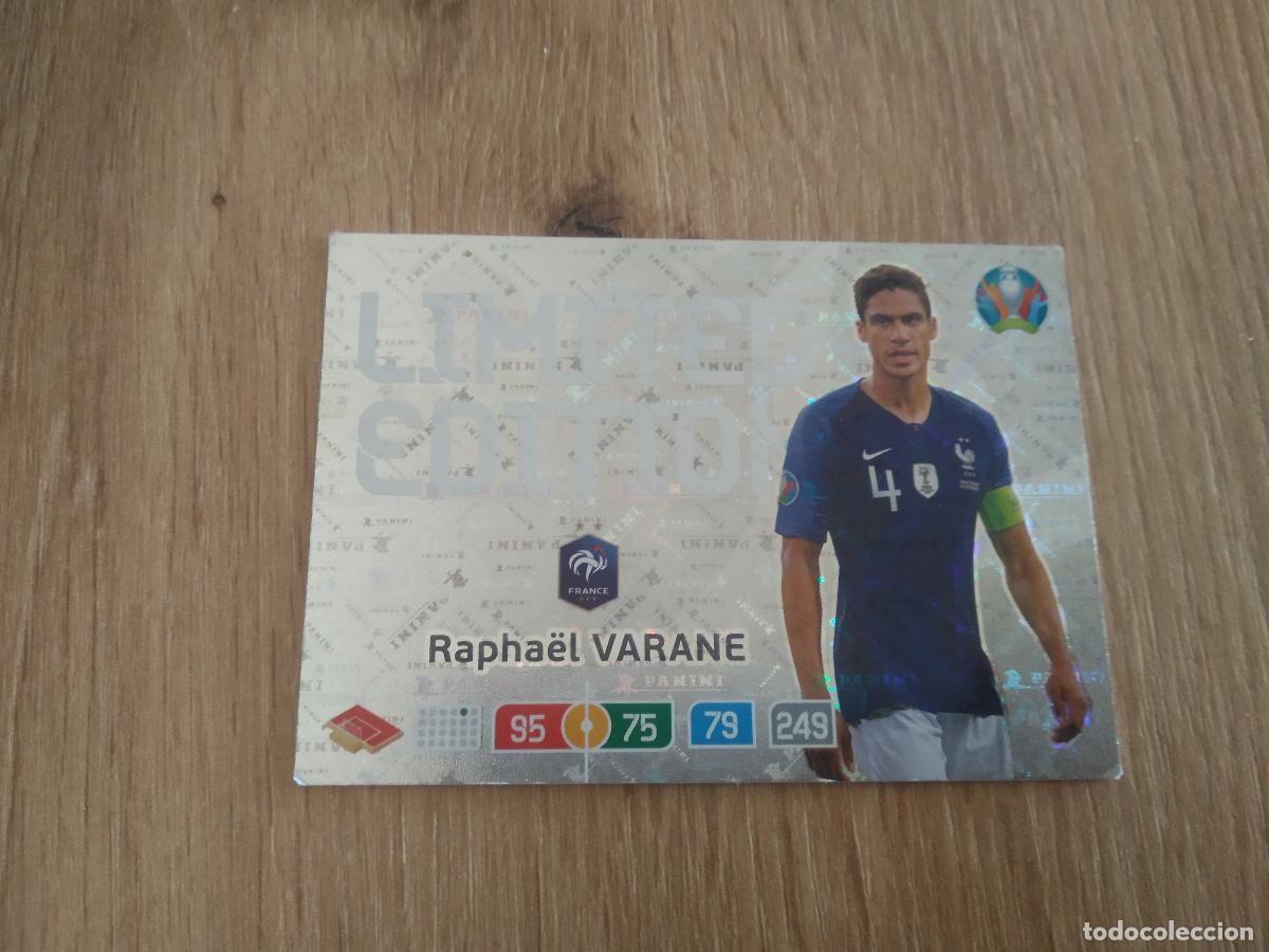 Cromos de f&uacute;tbol: VARANE FRANCIA EDICION LIMITADA CROMO FUTBOL PANINI EURO 2020 ADRENALYN EUROCOPA
