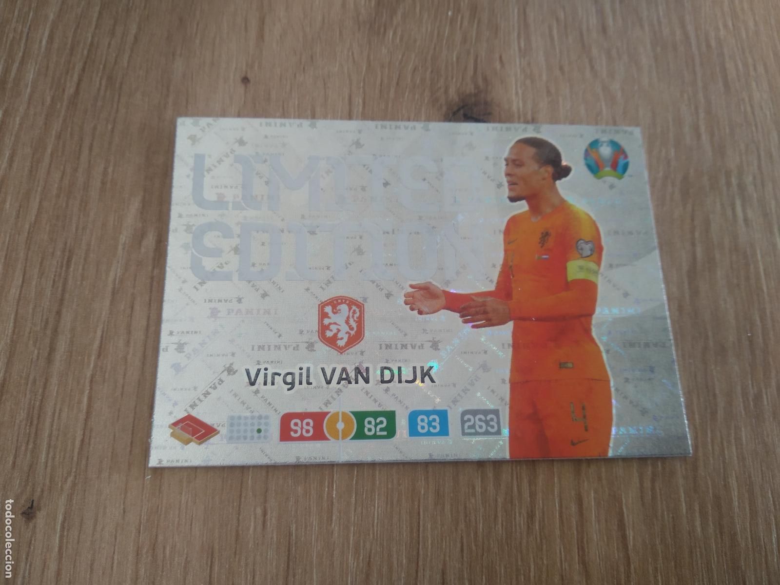 Cromos de f&uacute;tbol: VAN DIJK HOLANDA PAISES BAJOS EDICION LIMITADA CROMO FUTBOL PANINI EURO 2020 ADRENALYN EUROCOPA