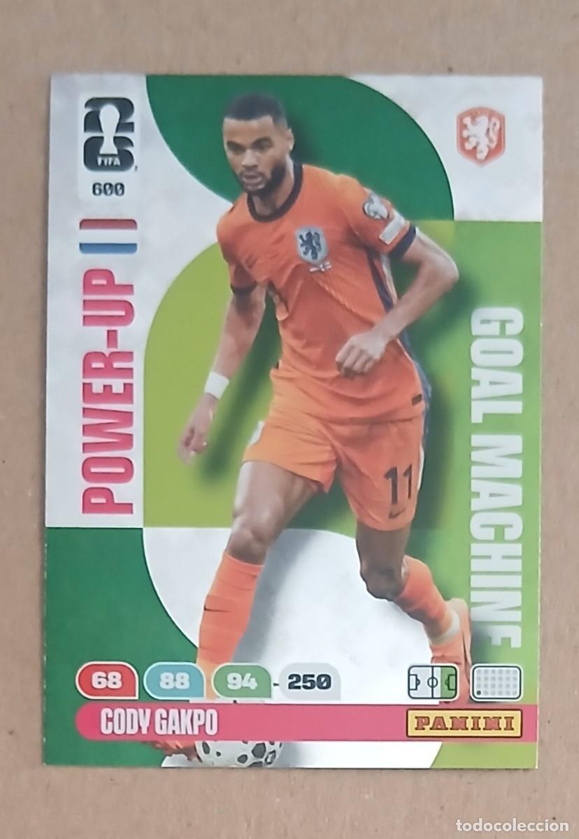 Cromos de f&uacute;tbol: CROMO n&ordm; 600 CODY GAKPO HOLANDA GOAL MACHINE ADRENALYN XL FIFA WORLD CUP 2026E PANINI. Nuevo.