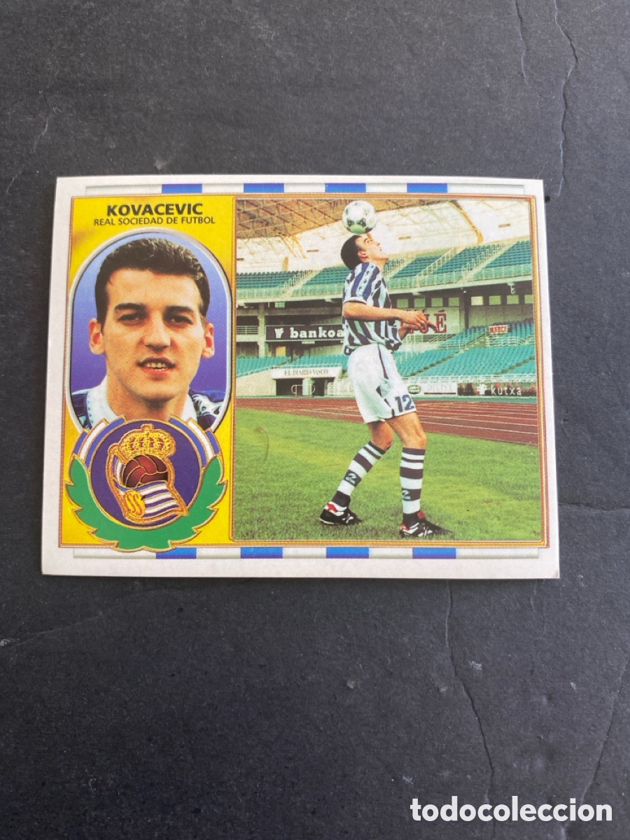 Football Stickers: Cromo liga 96/97 R Sociedad doble imagen nunca pegado