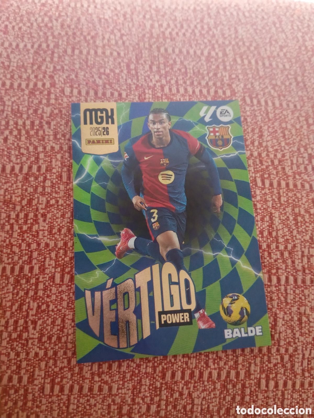 Cromos de f&uacute;tbol: MGK 2025/26. #P380. BALDE &rdquo;V&Eacute;RTIGO POWER&rdquo;. FC.BARCELONA