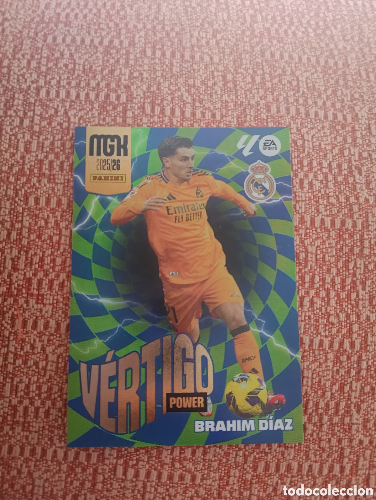 Cromos de f&uacute;tbol: P381 P 381 BRAHIM DIAZ REAL MADRID VERTIGO POWER ⚽ MEGACRACKS LIGA 2025 2026 25 26 ⚽