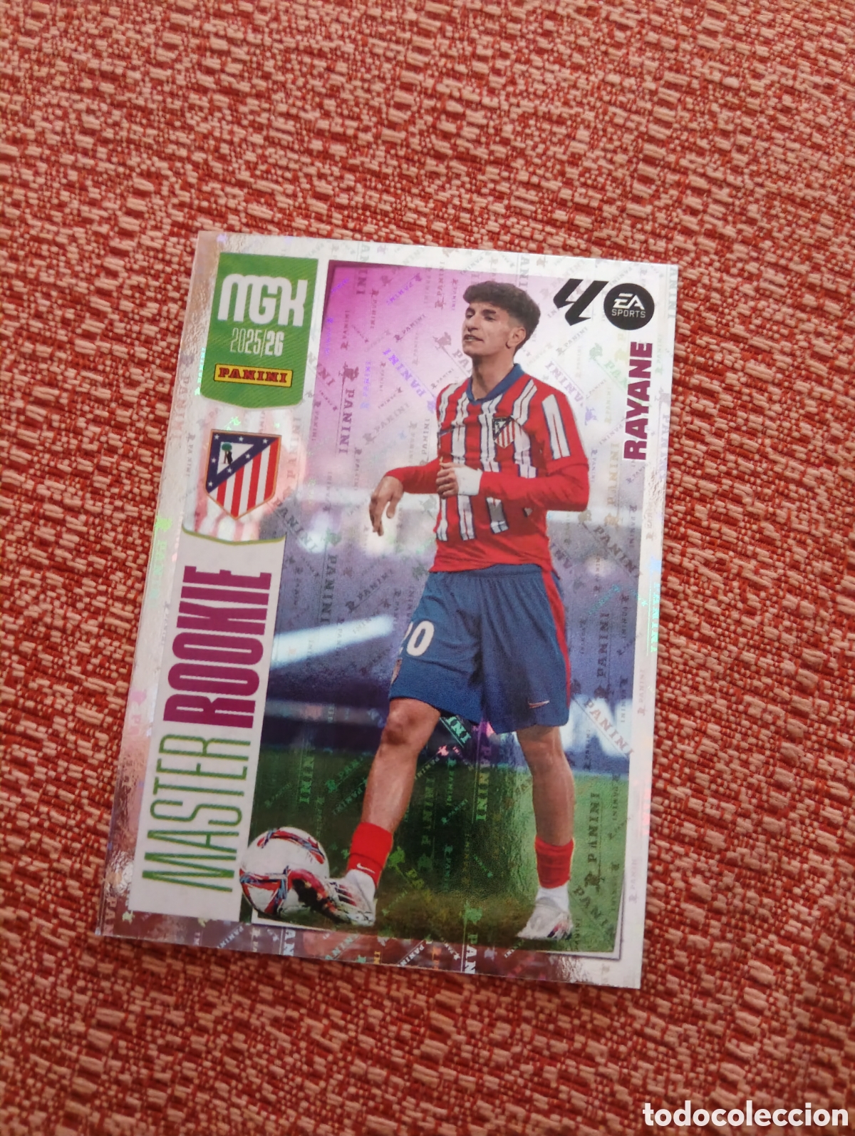 Cromos de f&uacute;tbol: Panini MEGACRACKS MGK Liga 2025 2026 25 26 - Master Rookie 420 Rayane Atl&eacute;tico Madrid