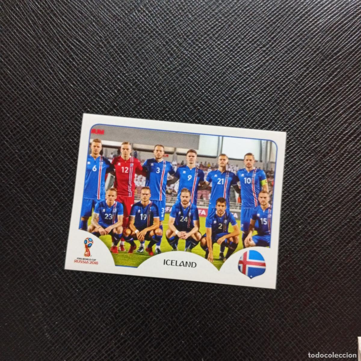 Cromos de f&uacute;tbol: 293 ALINEACION ISLANDIA PANINI MUNDIAL RUSIA 2018 CROMO FUTBOL 18 - SIN PEGAR - CJ2