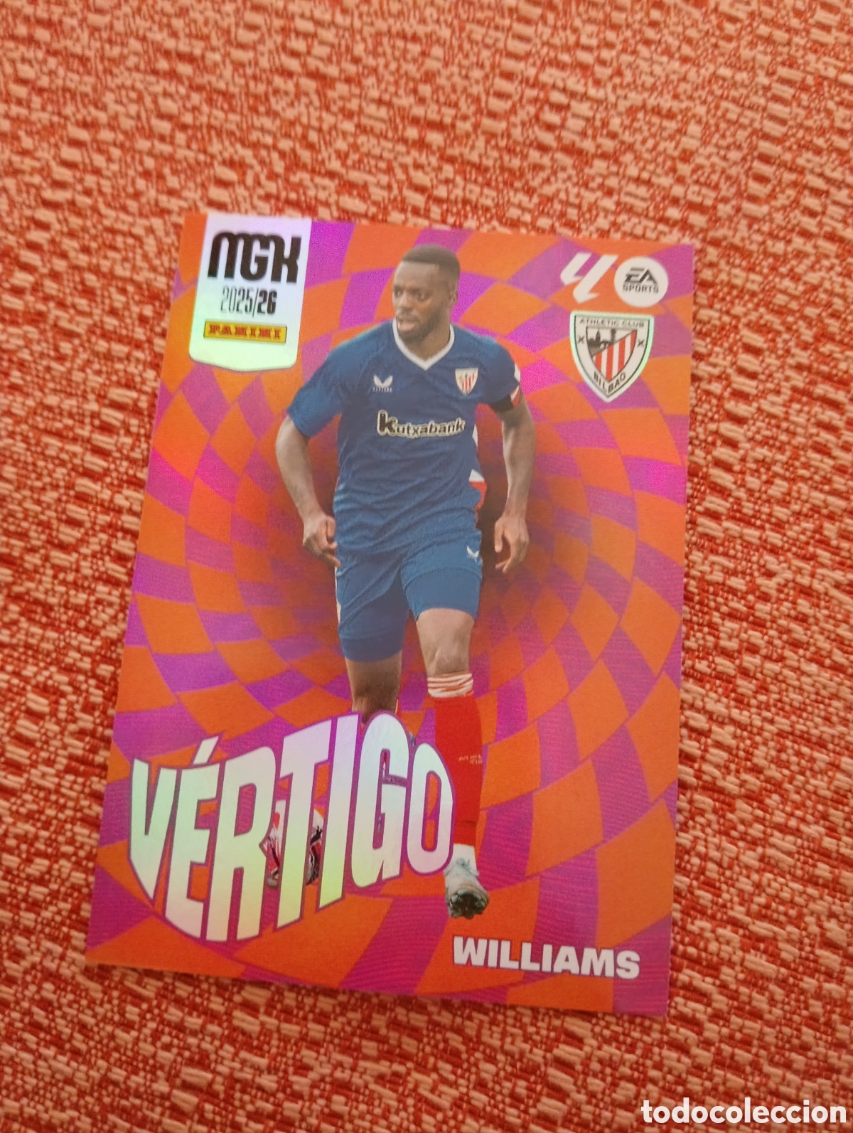 Cromos de f&uacute;tbol: WILLIAMS N&ordm; 386 / VERTIGO (ATHLETIC BILBAO) MEGACRACKS 2025 2026 PANINI 25 26 LIGA MGK FICHA CARD