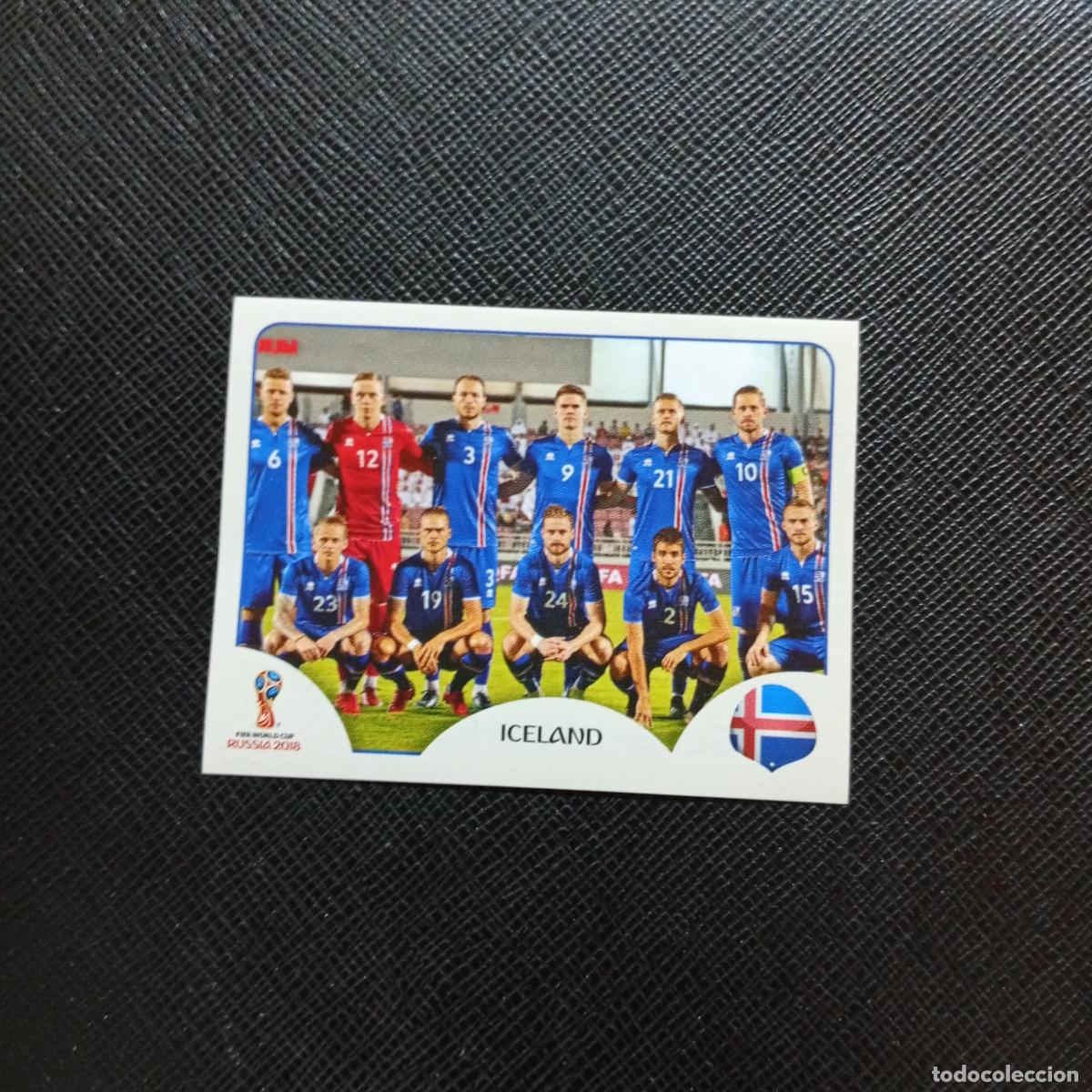 Cromos de f&uacute;tbol: 293 ALINEACION ISLANDIA PANINI MUNDIAL RUSIA 2018 CROMO FUTBOL 18 - SIN PEGAR - CJ2 .