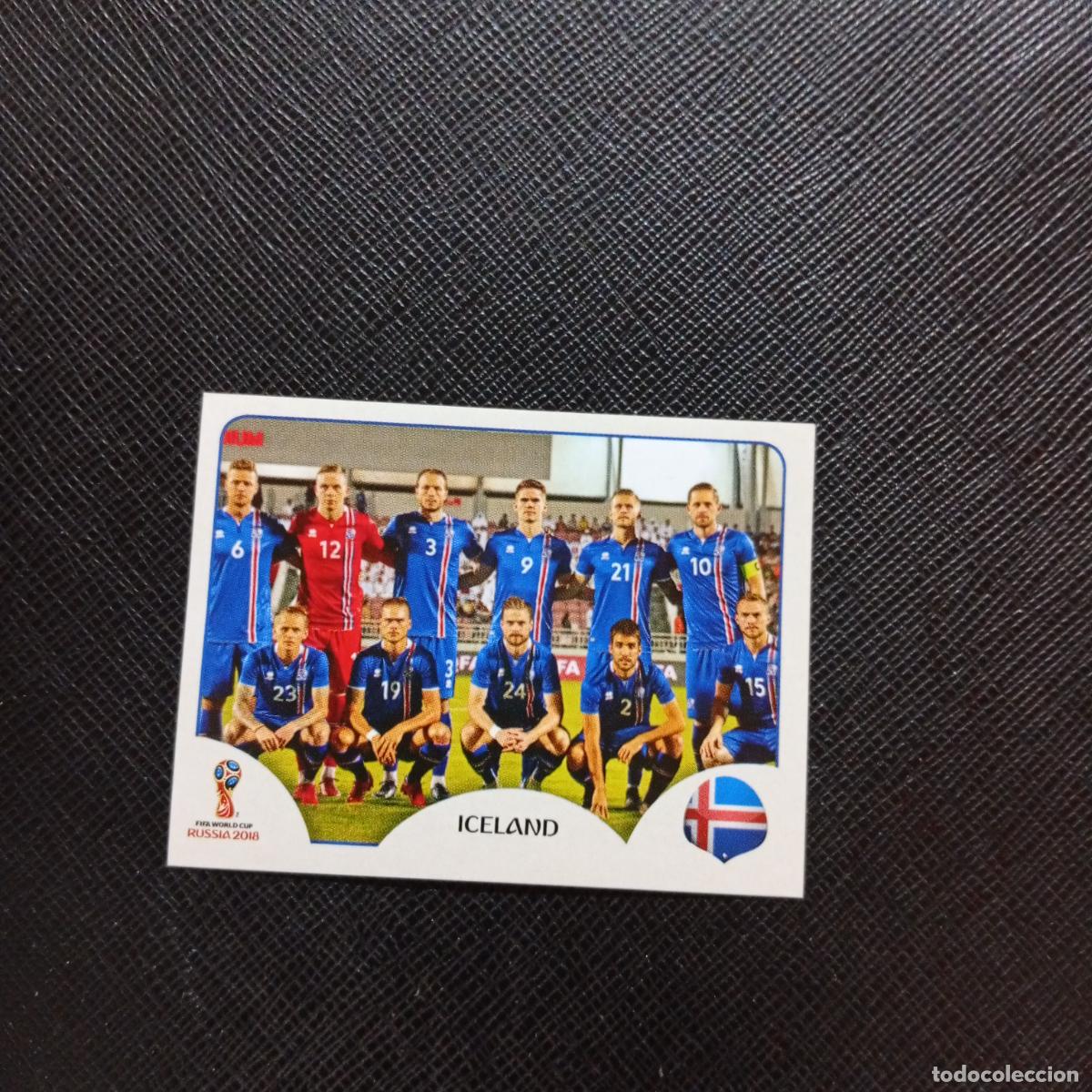 Cromos de f&uacute;tbol: 293 ALINEACION ISLANDIA PANINI MUNDIAL RUSIA 2018 CROMO FUTBOL 18 - SIN PEGAR - CJ2 ......