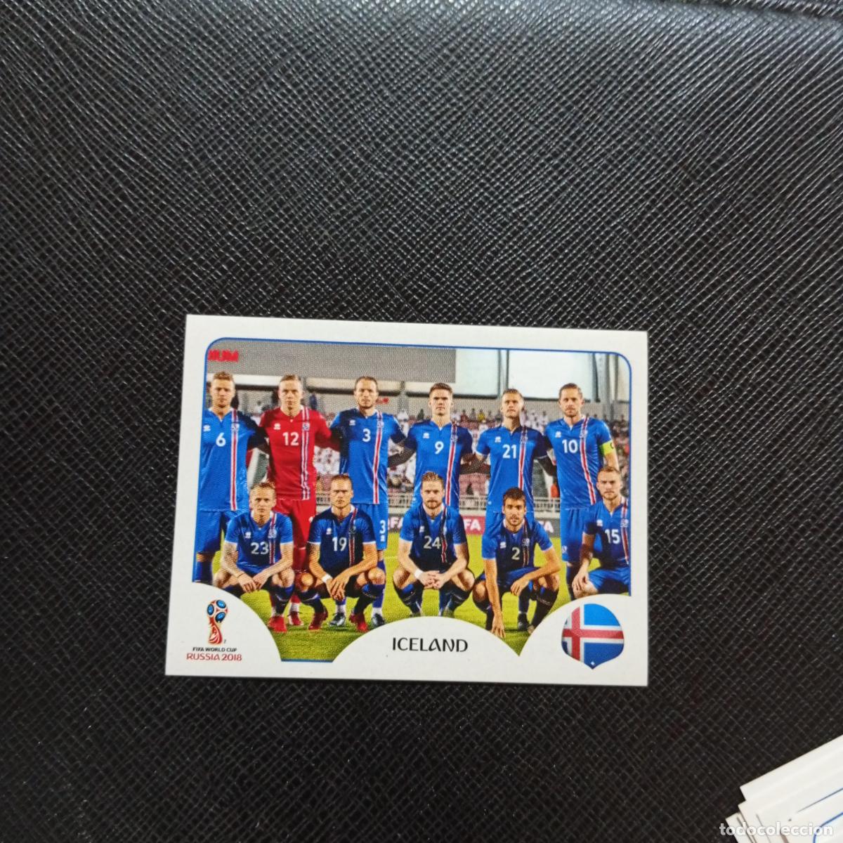 Cromos de f&uacute;tbol: 293 ALINEACION ISLANDIA PANINI MUNDIAL RUSIA 2018 CROMO FUTBOL 18 - SIN PEGAR - CJ2 .............