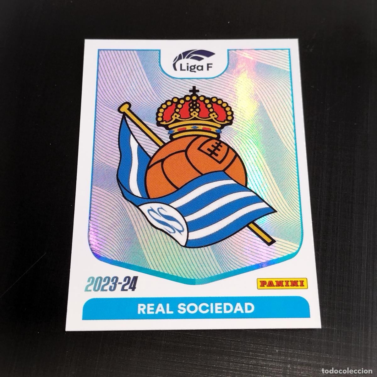 Football Stickers: N&ordm; 222 ESCUDO LOGO REAL SOCIEDAD CROMOS LIGA F FEMENINA PANINI 2023 2024 23 24