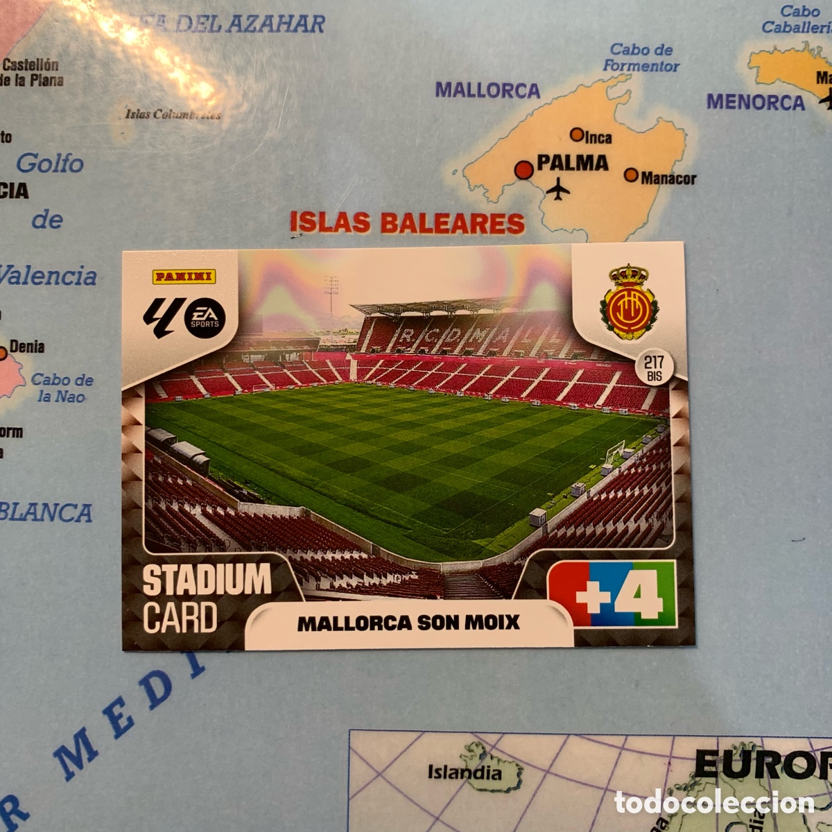 Football Stickers: Stadium Card del Mallorca n&uacute;mero 217 Bis cromo adrenalyn XL 25-26 2025-2026