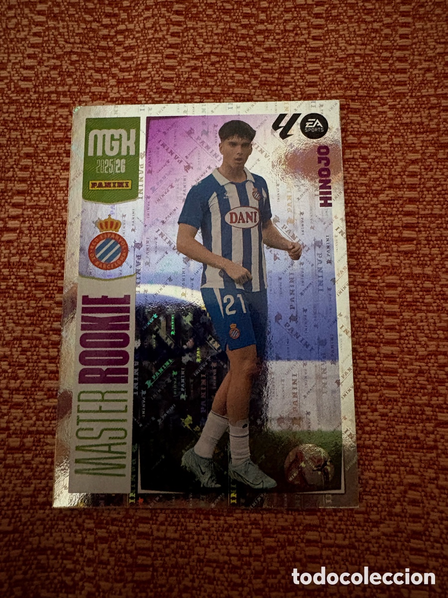 Figurine di Calcio: 413 HINOJO RCD ESPANYOL MASTER ROOKIE FICHAS ALBUM MEGACRACKS 2025 2026 MGK 25 26