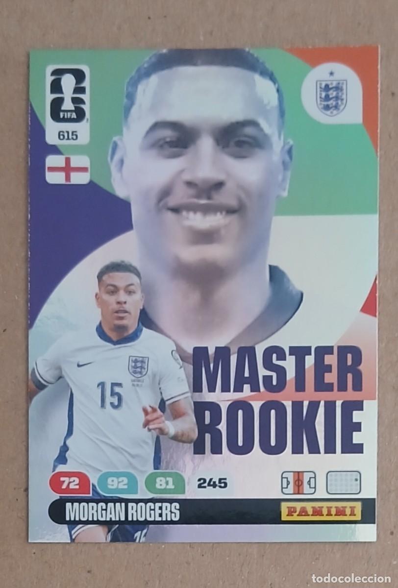 Cromos de f&uacute;tbol: CROMO n&ordm; 615 MORGAN ROGERS INGLATERRA MASTER ROOKIE ADRENALYN XL FIFA WORLD CUP 2026E PANINI. Nuevo.
