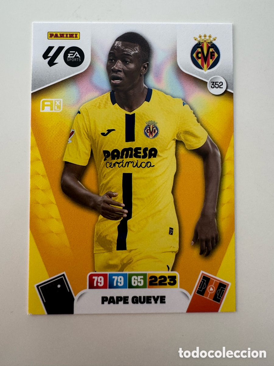 Cromos de f&uacute;tbol: PANINI ADRENALYN XL LIGA 2025-2026 25-26 &ndash; Pape Gueye Villarreal CF N&ordm; 352